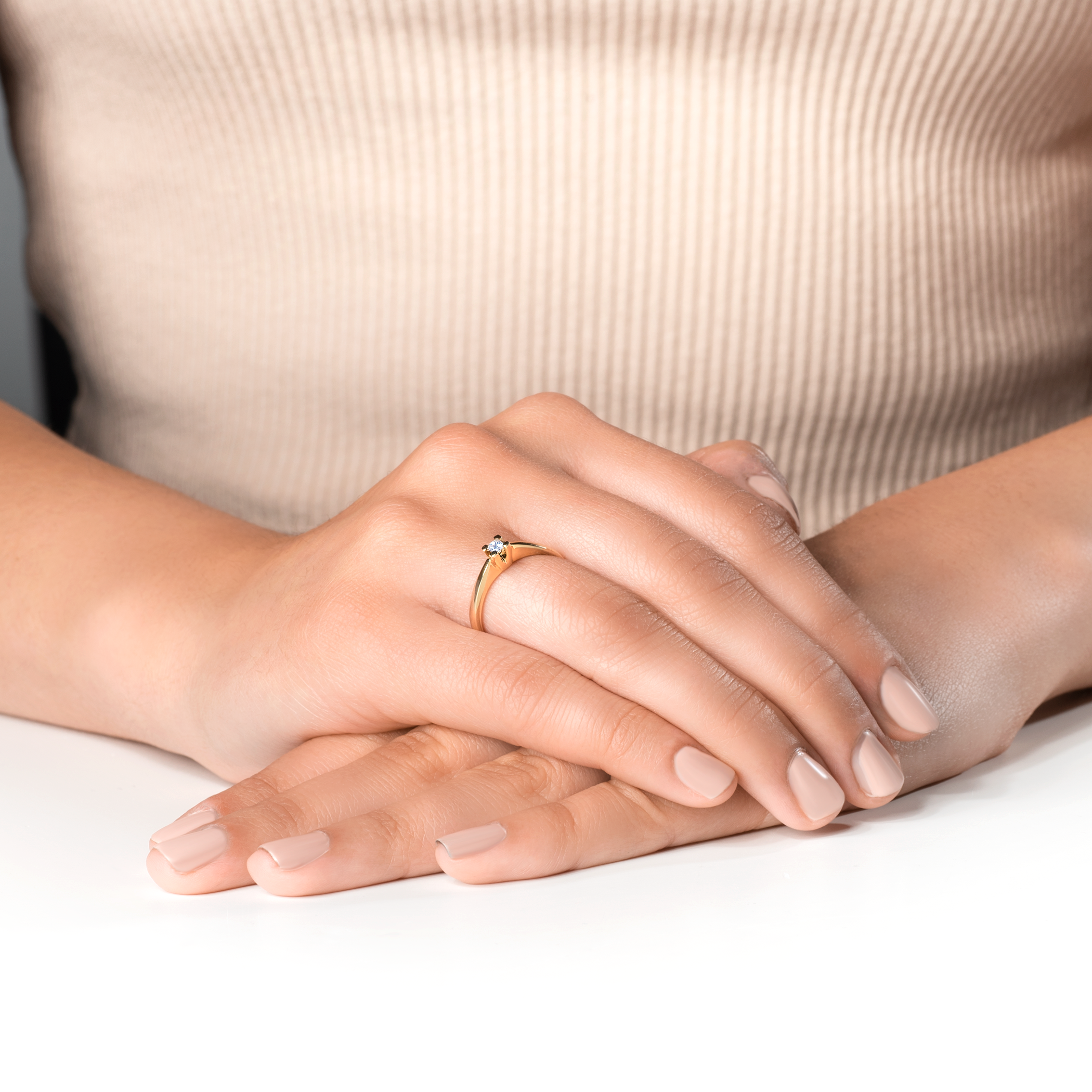 Pierścionek zaręczynowy SAVICKI: złoty, diament