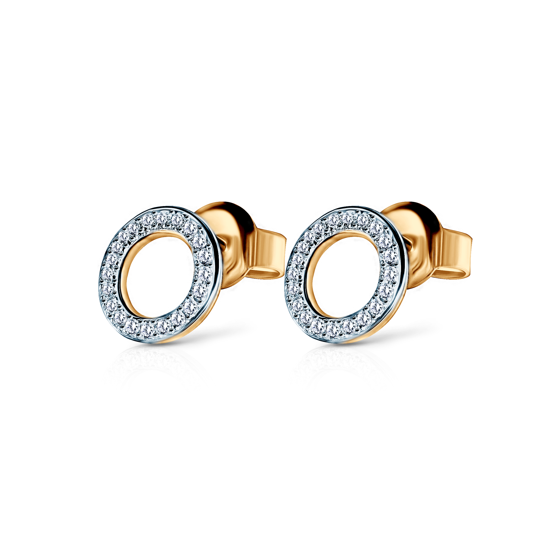 Kolczyki koła Savicki: złote, diamenty