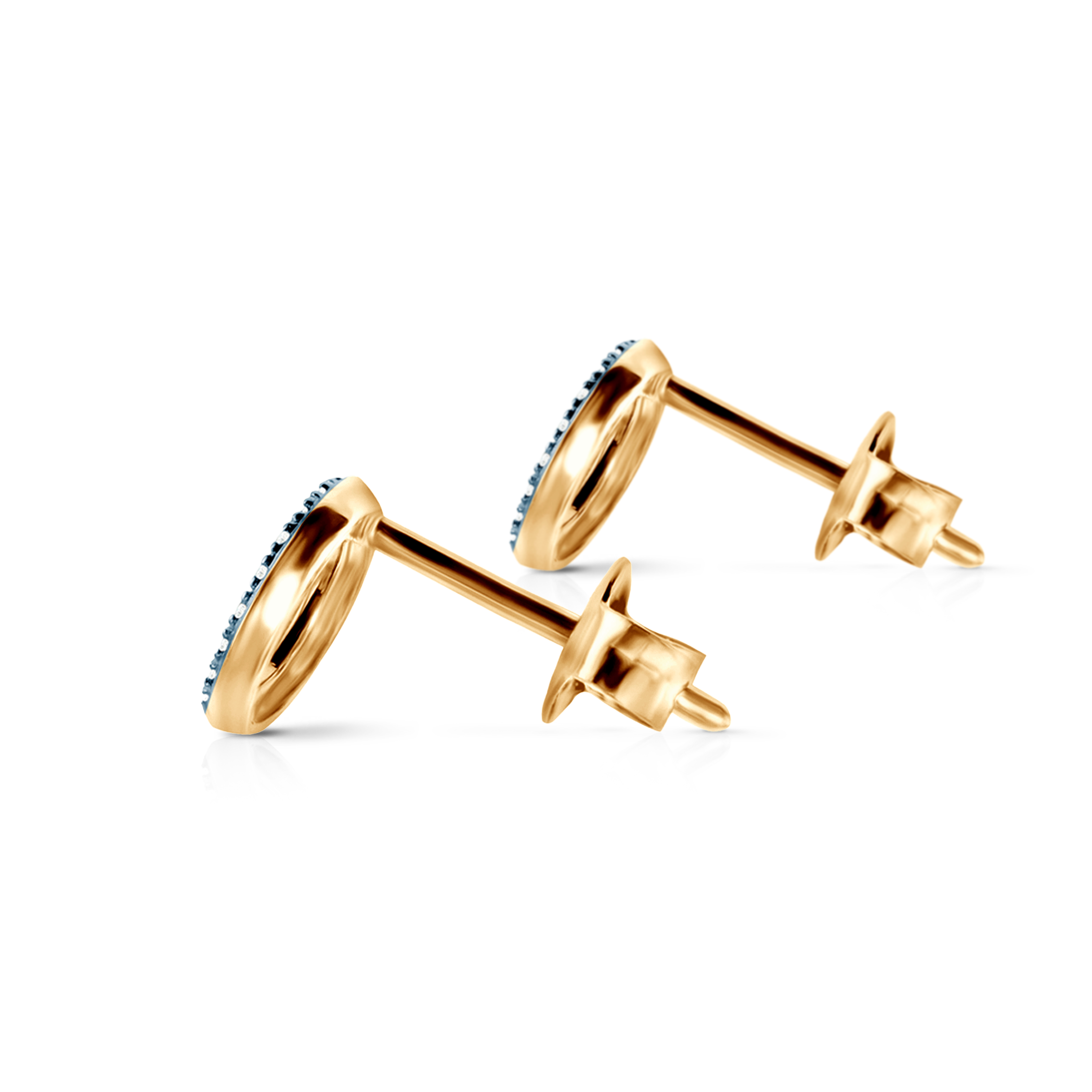 Kolczyki koła Savicki: złote, diamenty