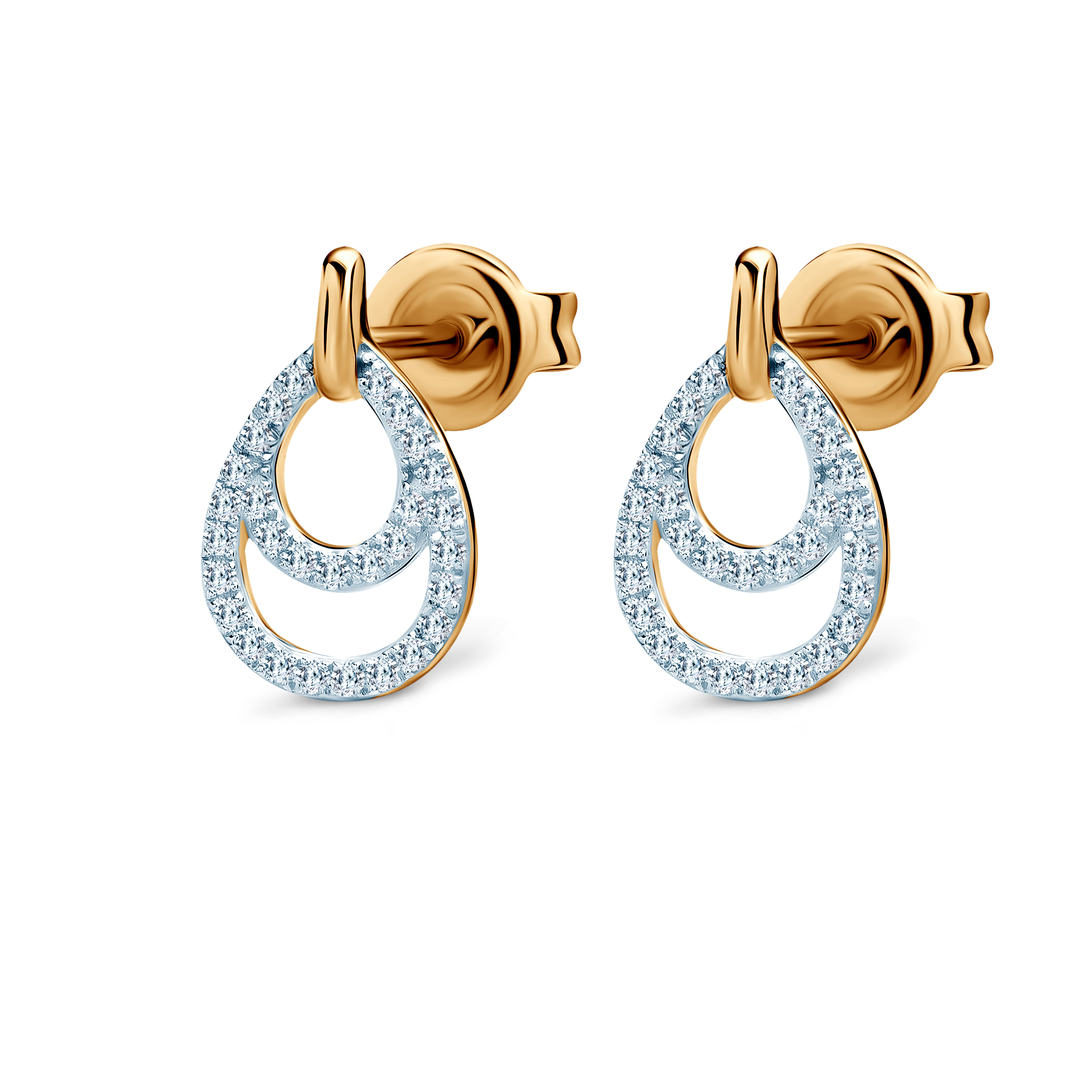 Kolczyki Savicki: złote, diamenty