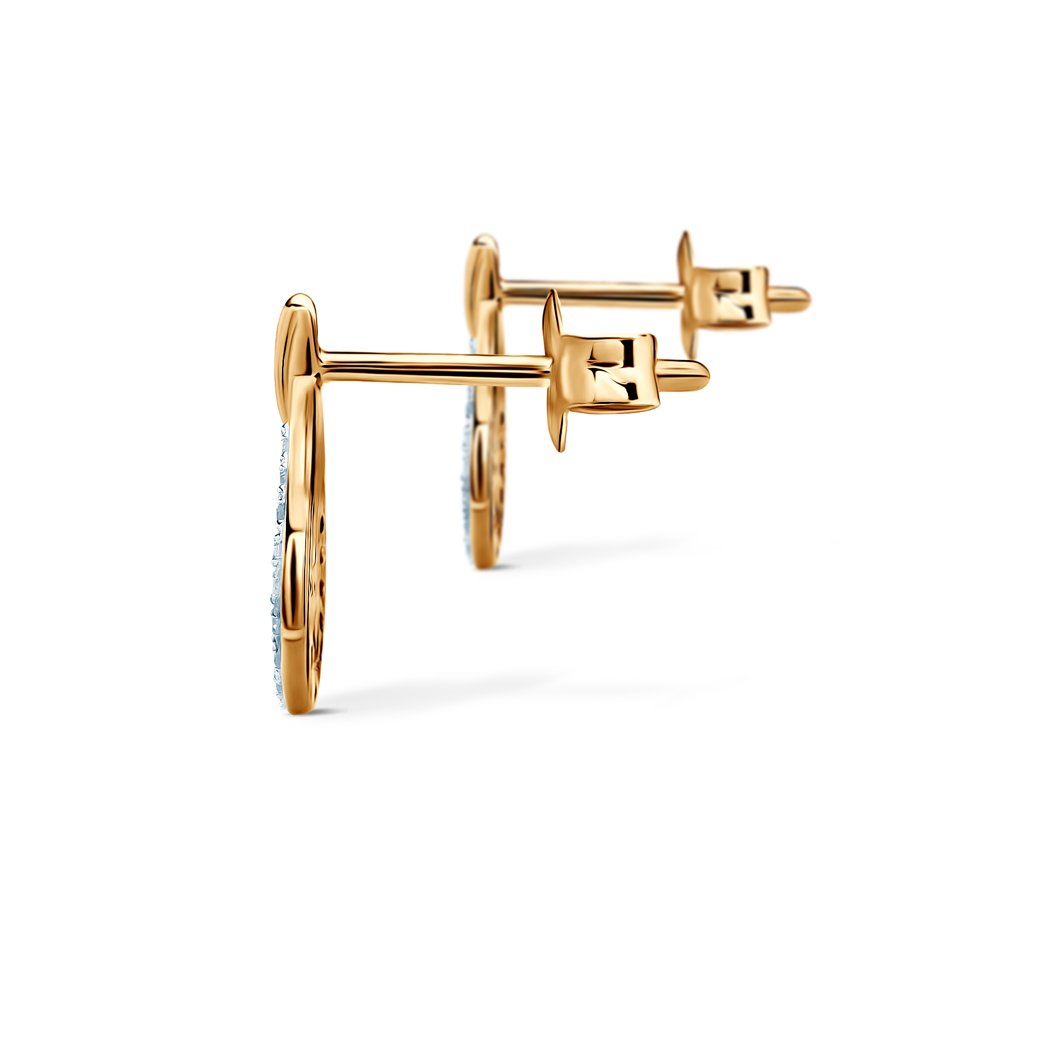 Kolczyki Savicki: złote, diamenty