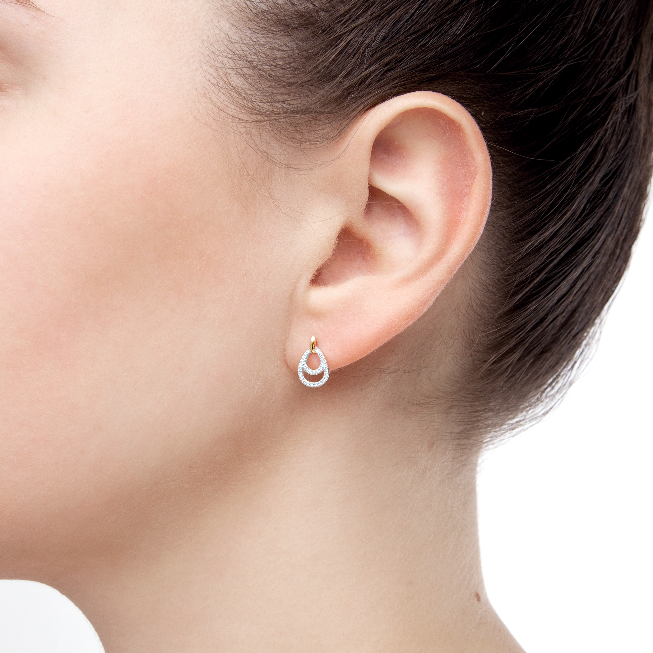 Kolczyki Savicki: złote, diamenty