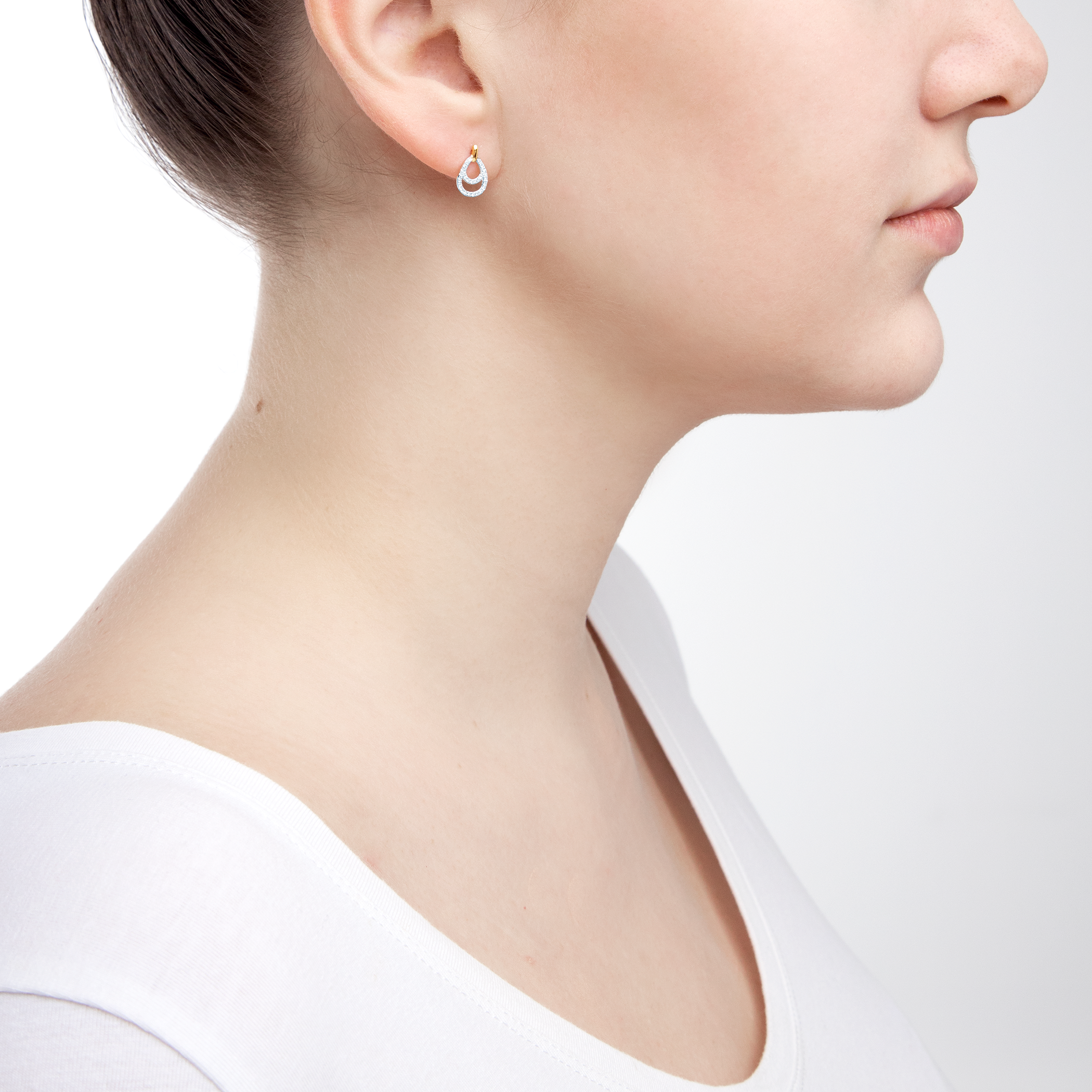 Kolczyki Savicki: złote, diamenty