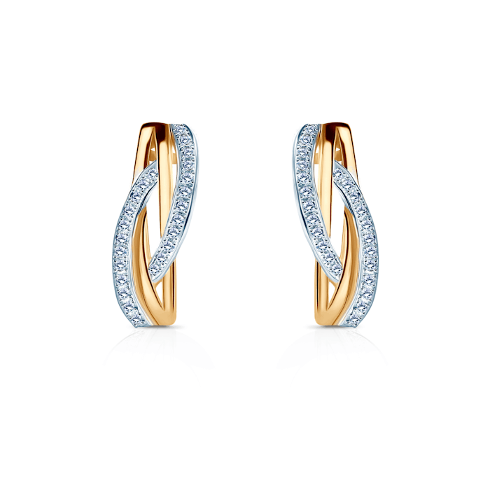 Náušnice SAVICKI: zlaté, diamanty