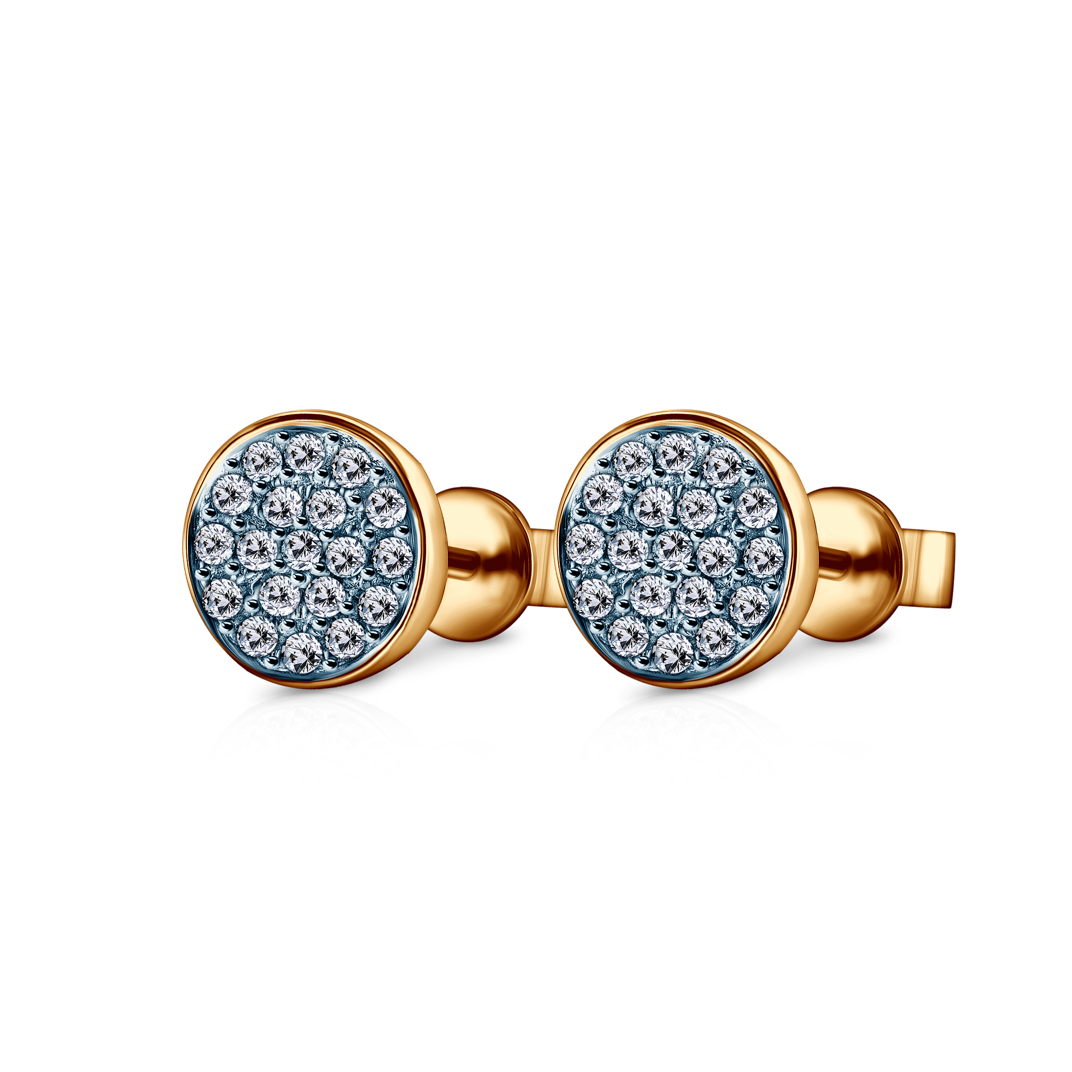 Kolczyki Savicki: dwukolorowe złoto, diamenty