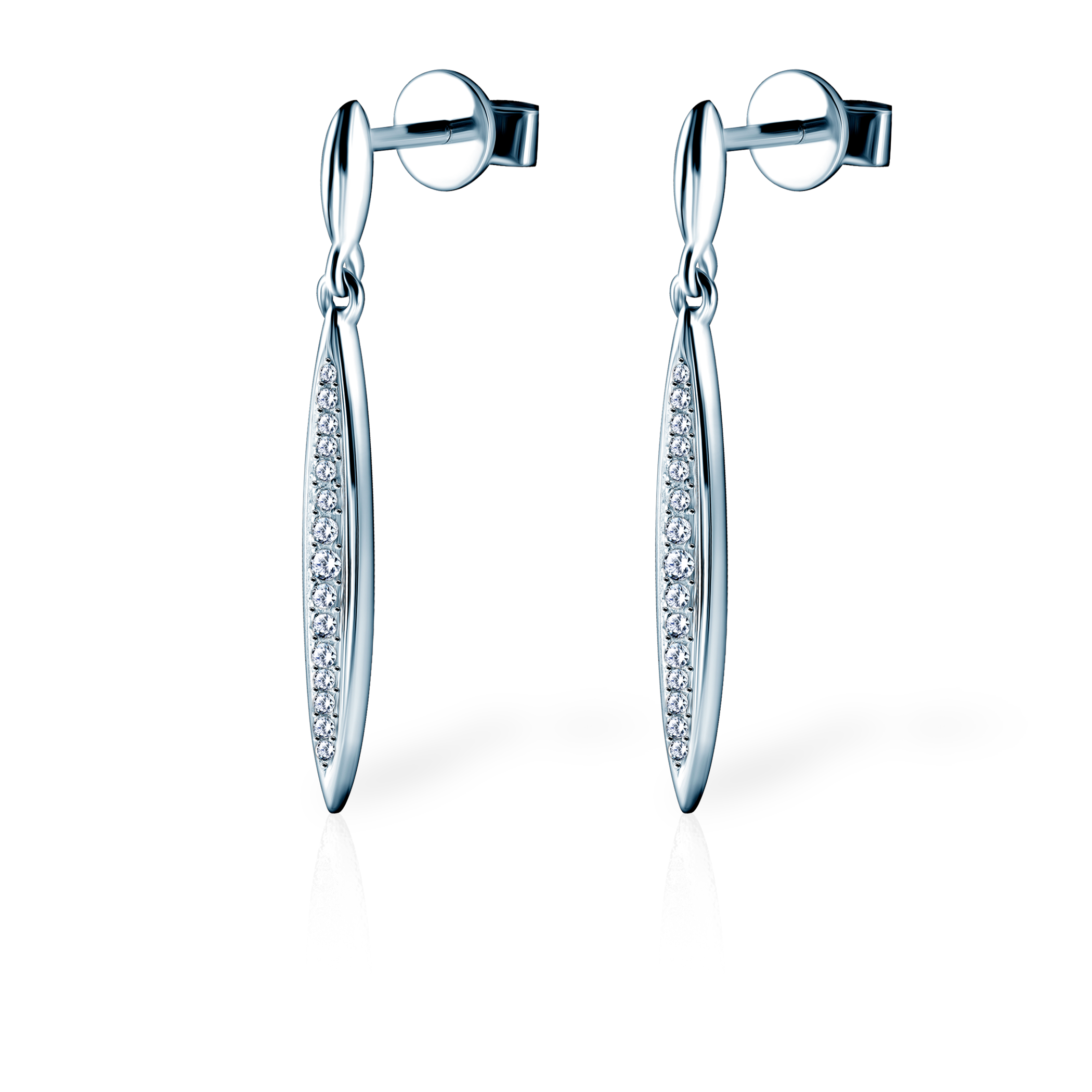 Kolczyki Savicki: białe złoto, diamenty