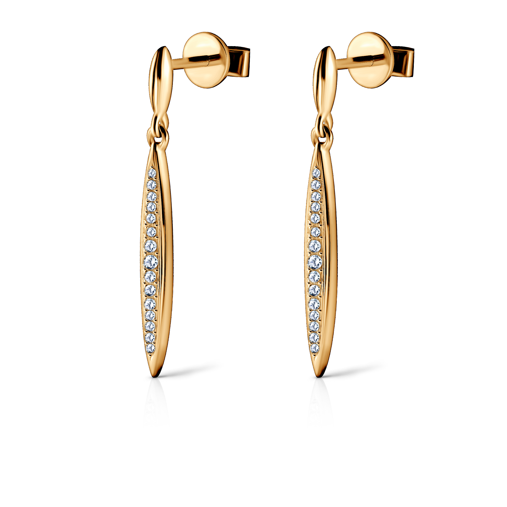 Kolczyki Savicki: złote, diamenty