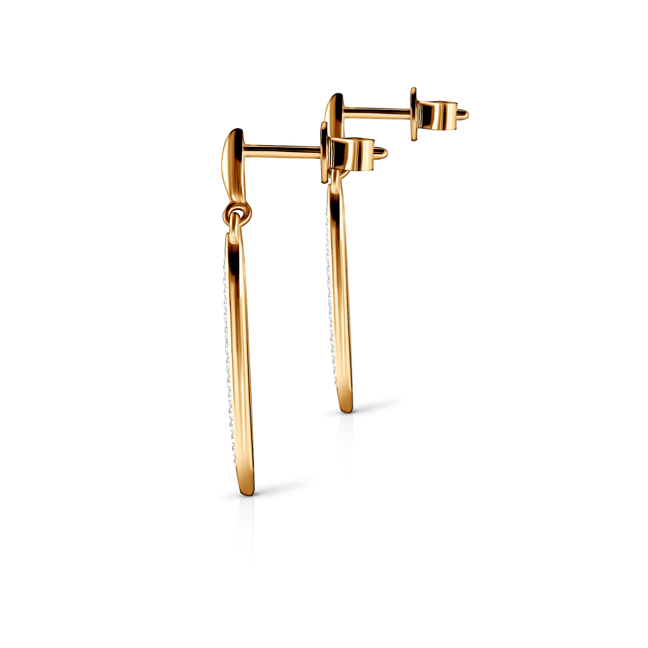 Kolczyki Savicki: złote, diamenty