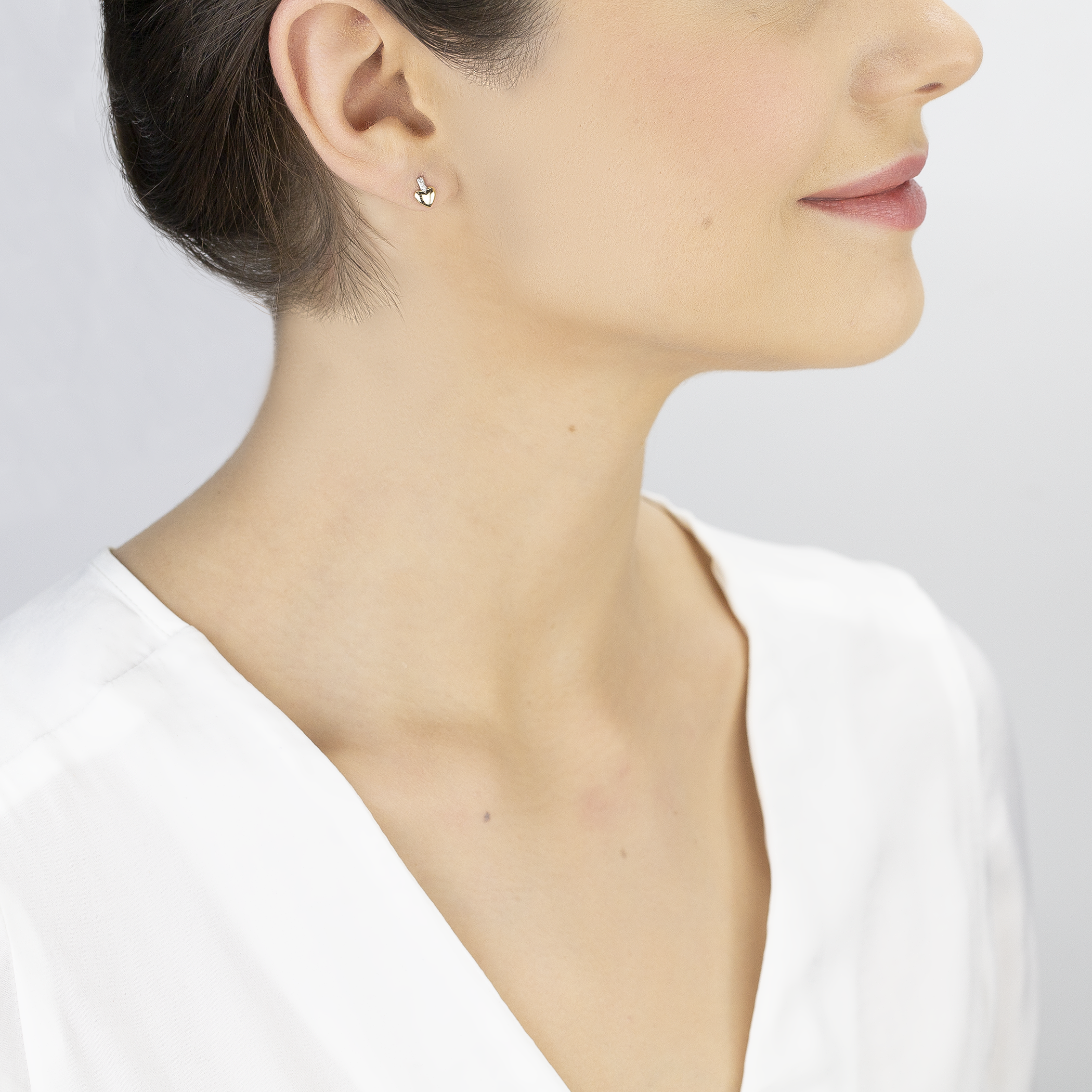 Ohrringe Herzen Savicki: Gold, Diamanten