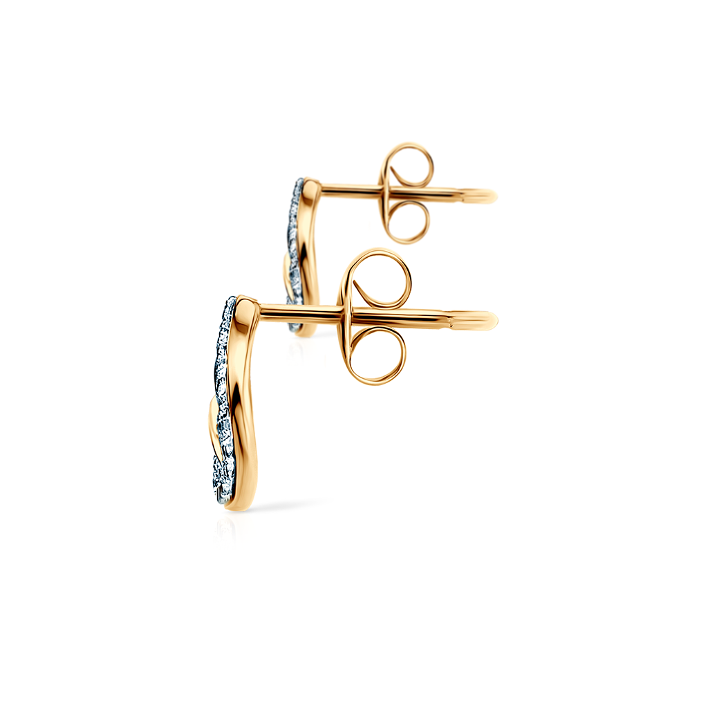 Kolczyki łezki Savicki: złote, diamenty - 4