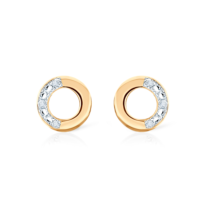 Kolczyki Savicki: złote, diamenty