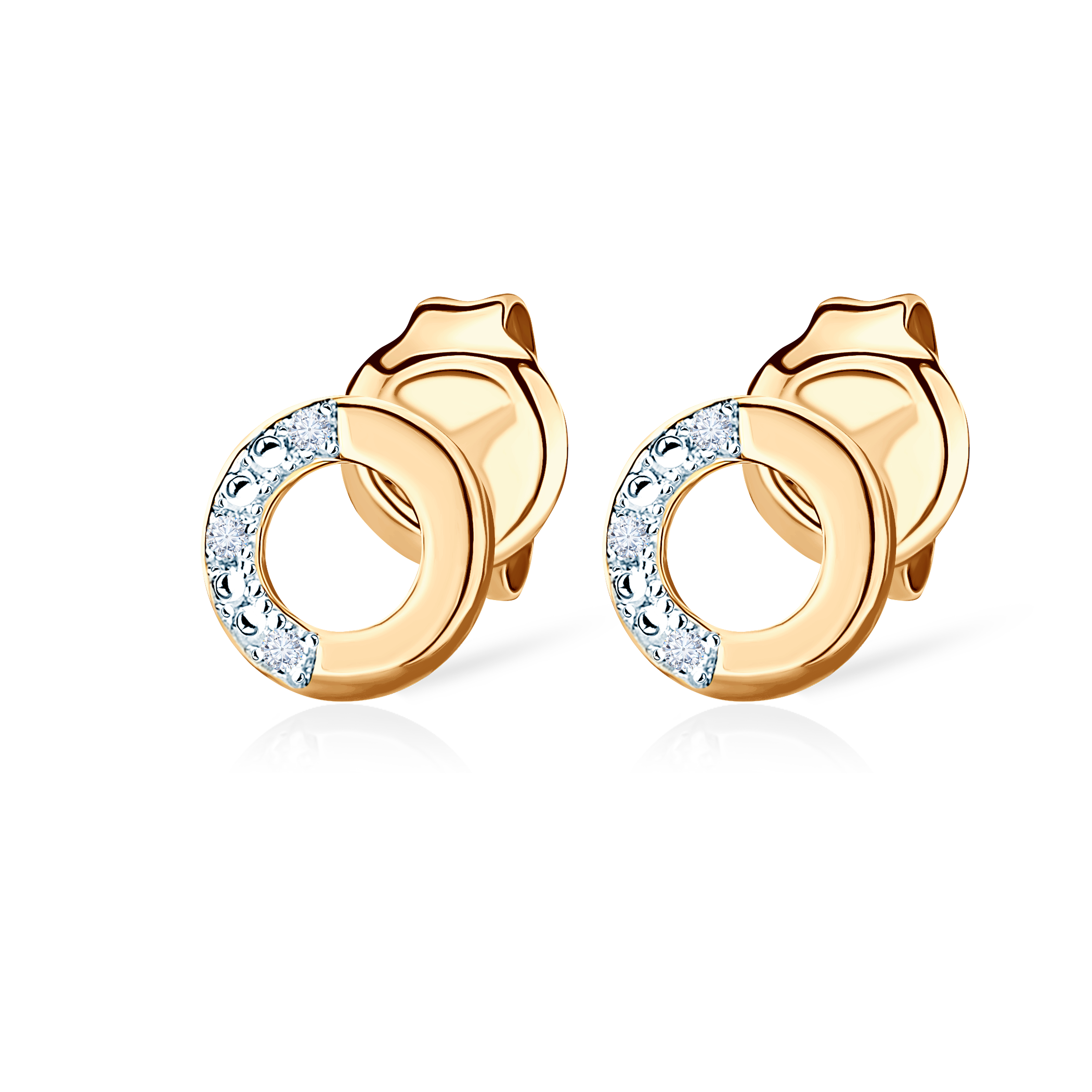 Kolczyki Savicki: złote, diamenty