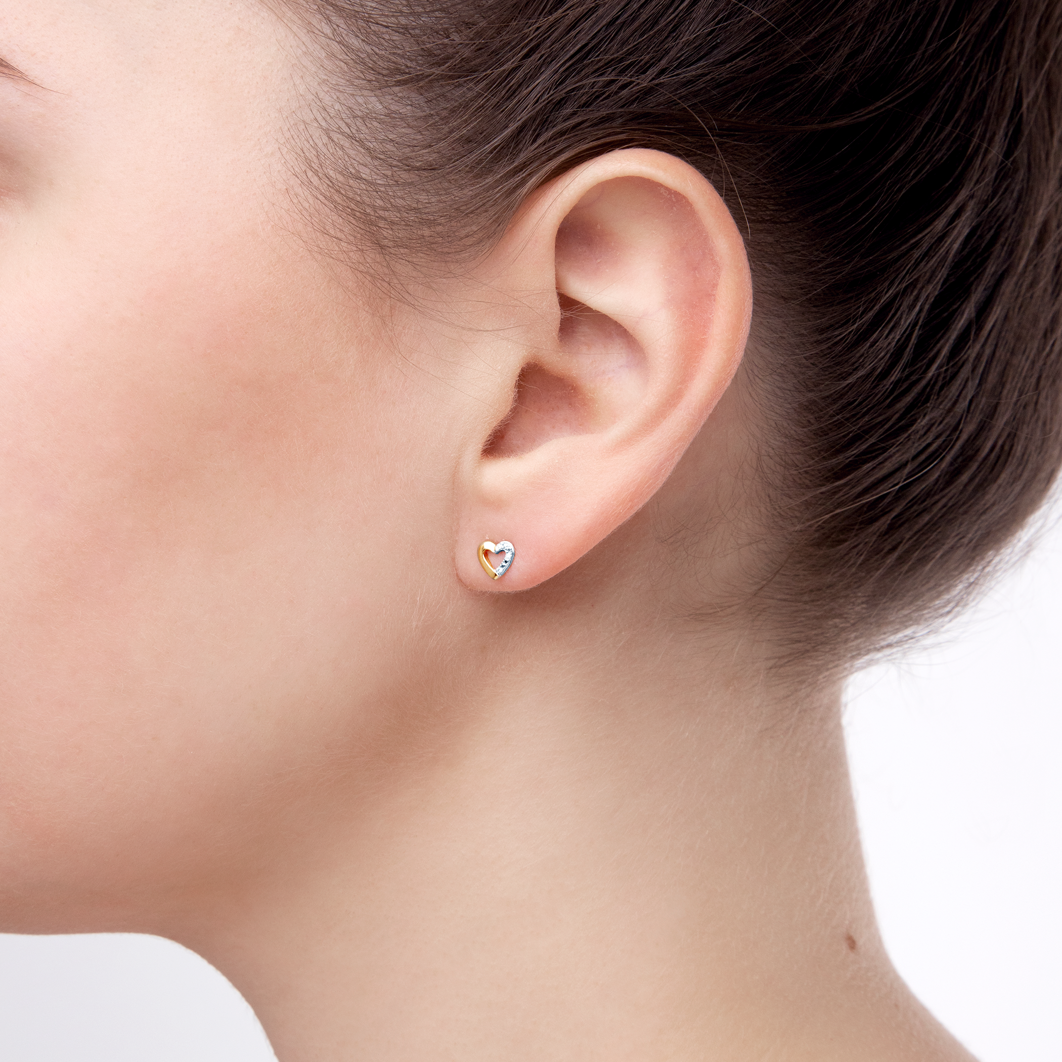 Ohrringe Herzen Savicki: Gold, Diamanten