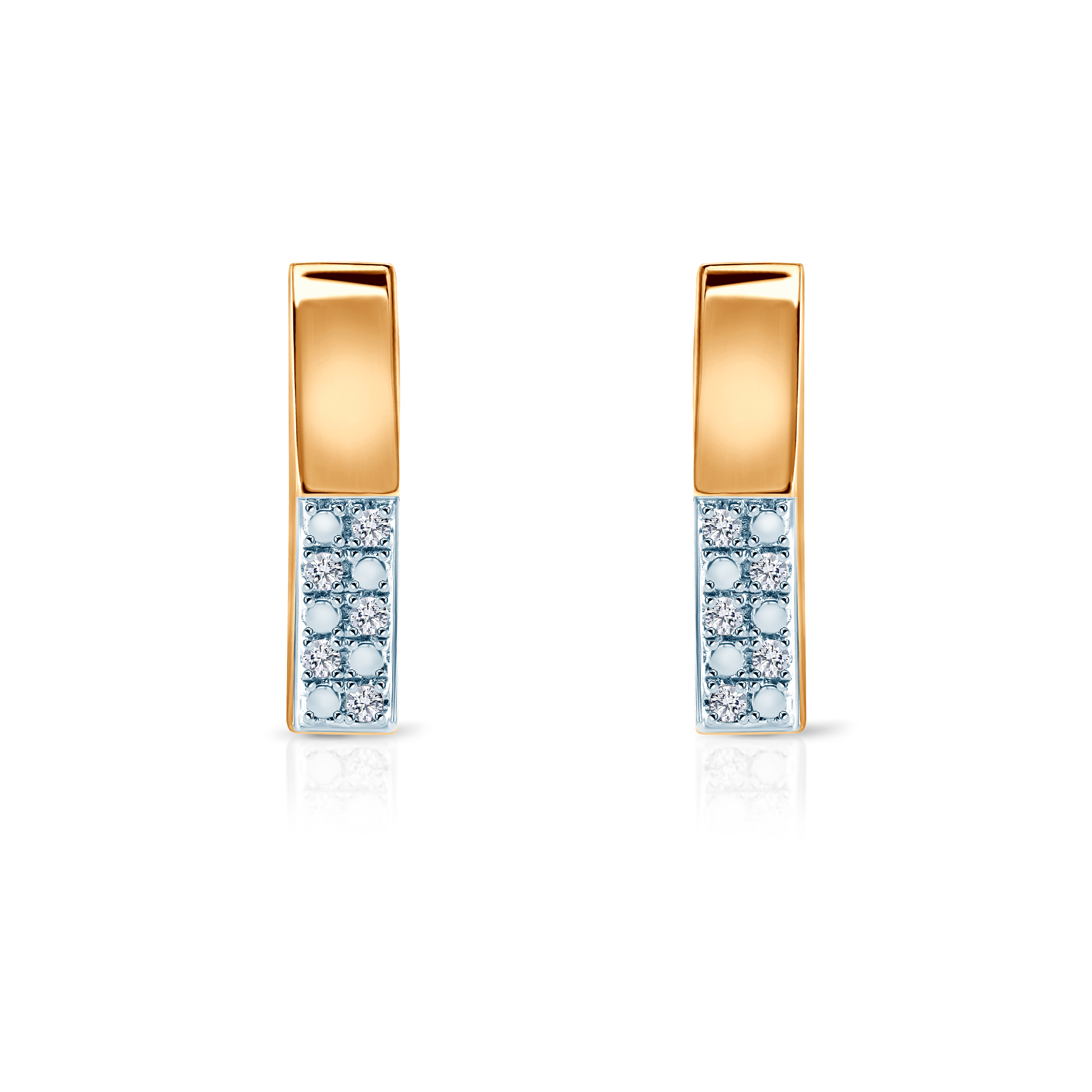 Náušnice SAVICKI: zlaté, diamanty