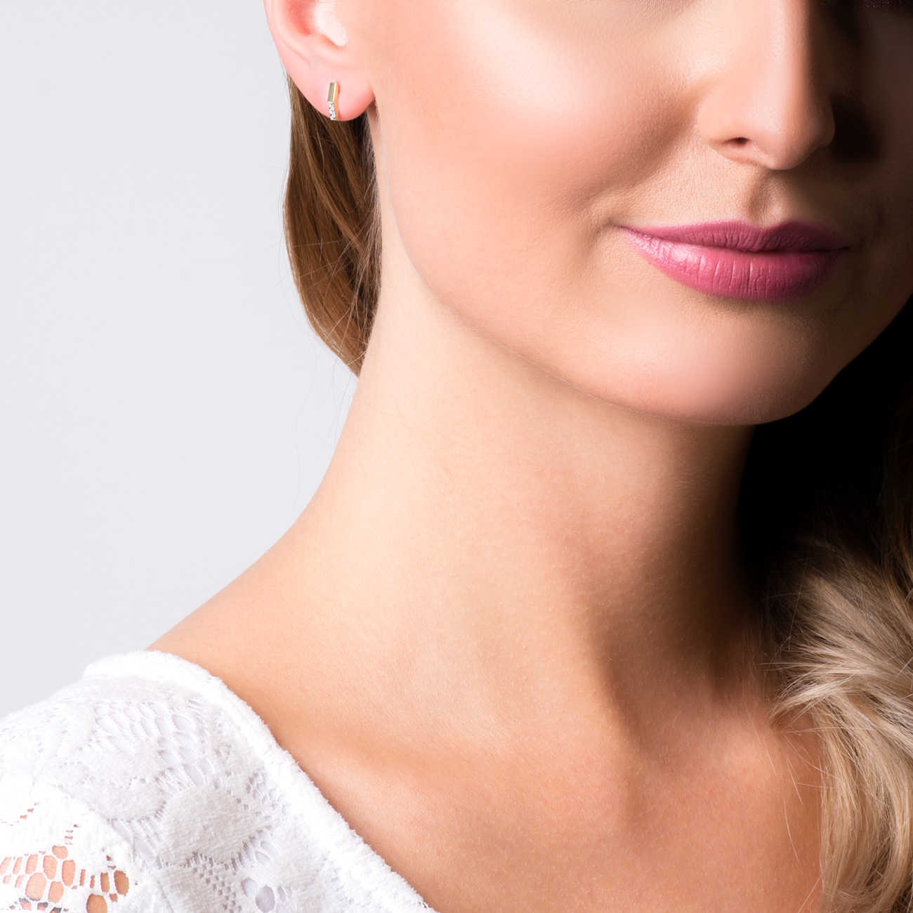 Kolczyki Savicki: dwukolorowe złoto, diamenty - 6