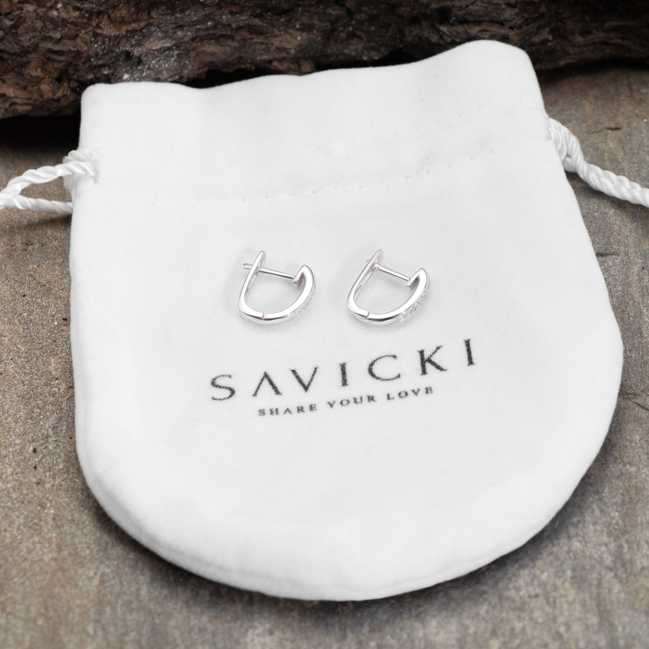 Ohrringe Savicki: Weißgold, Diamanten - 5