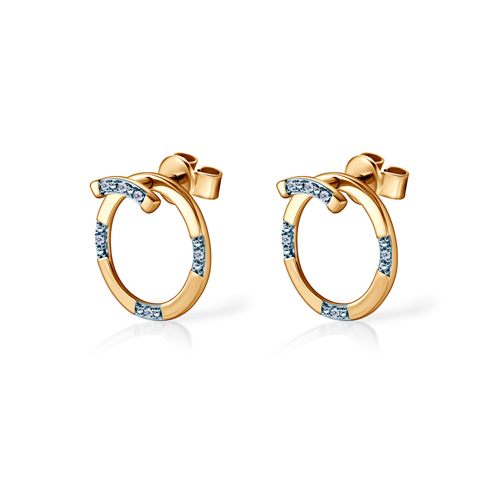 Ohrringe Creolen  Savicki: Gold, Diamanten