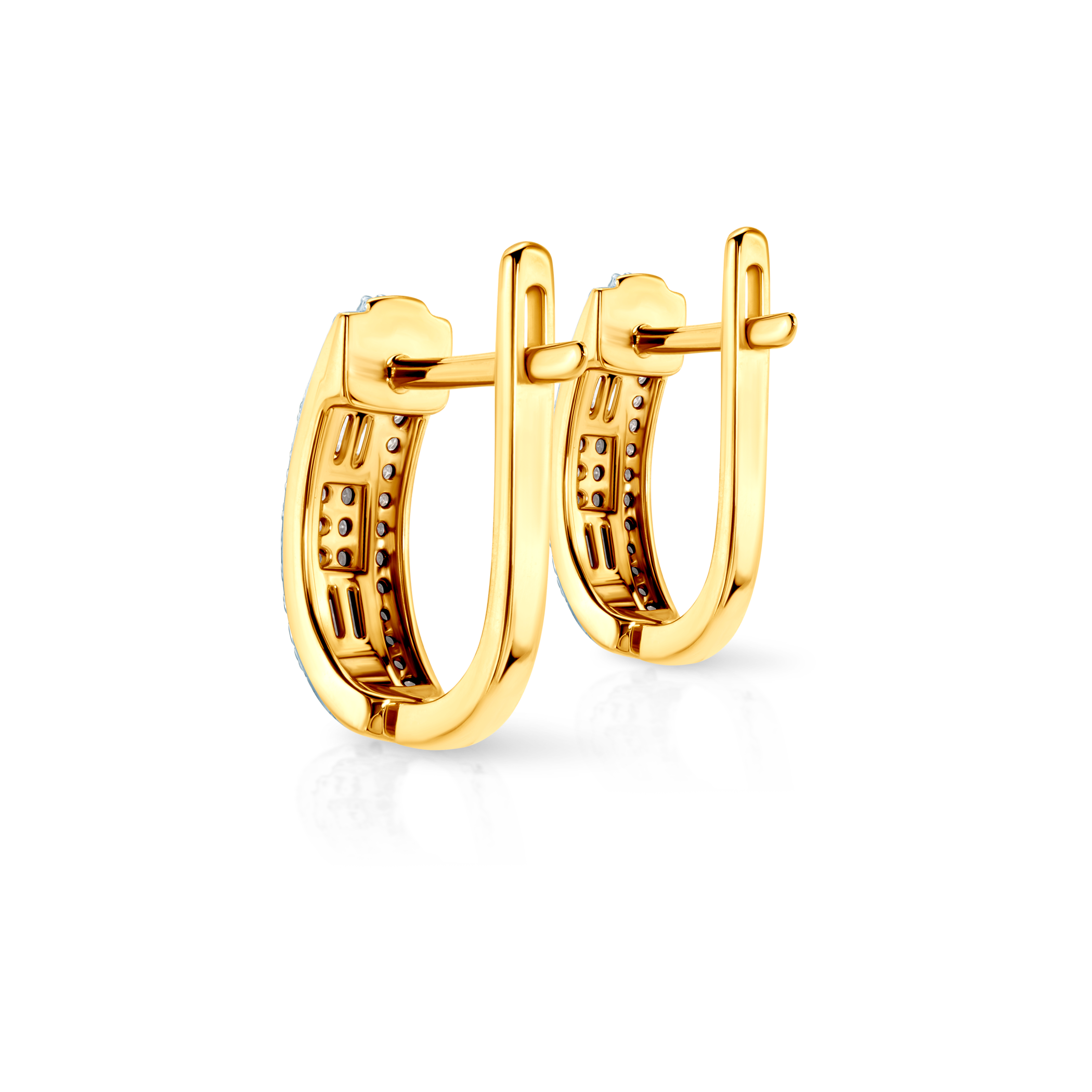 Ohrringe Savicki: Zweifarbiges Gold, Diamanten