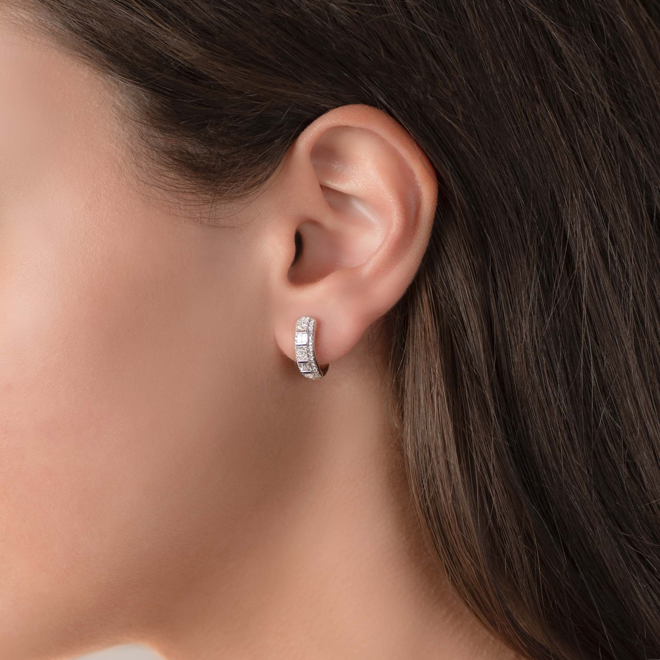 Ohrringe Savicki: Zweifarbiges Gold, Diamanten