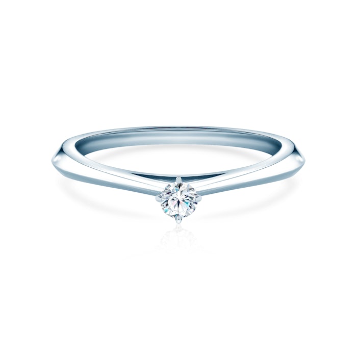 Pierścionek zaręczynowy The Light: białe złoto, diament laboratoryjny
