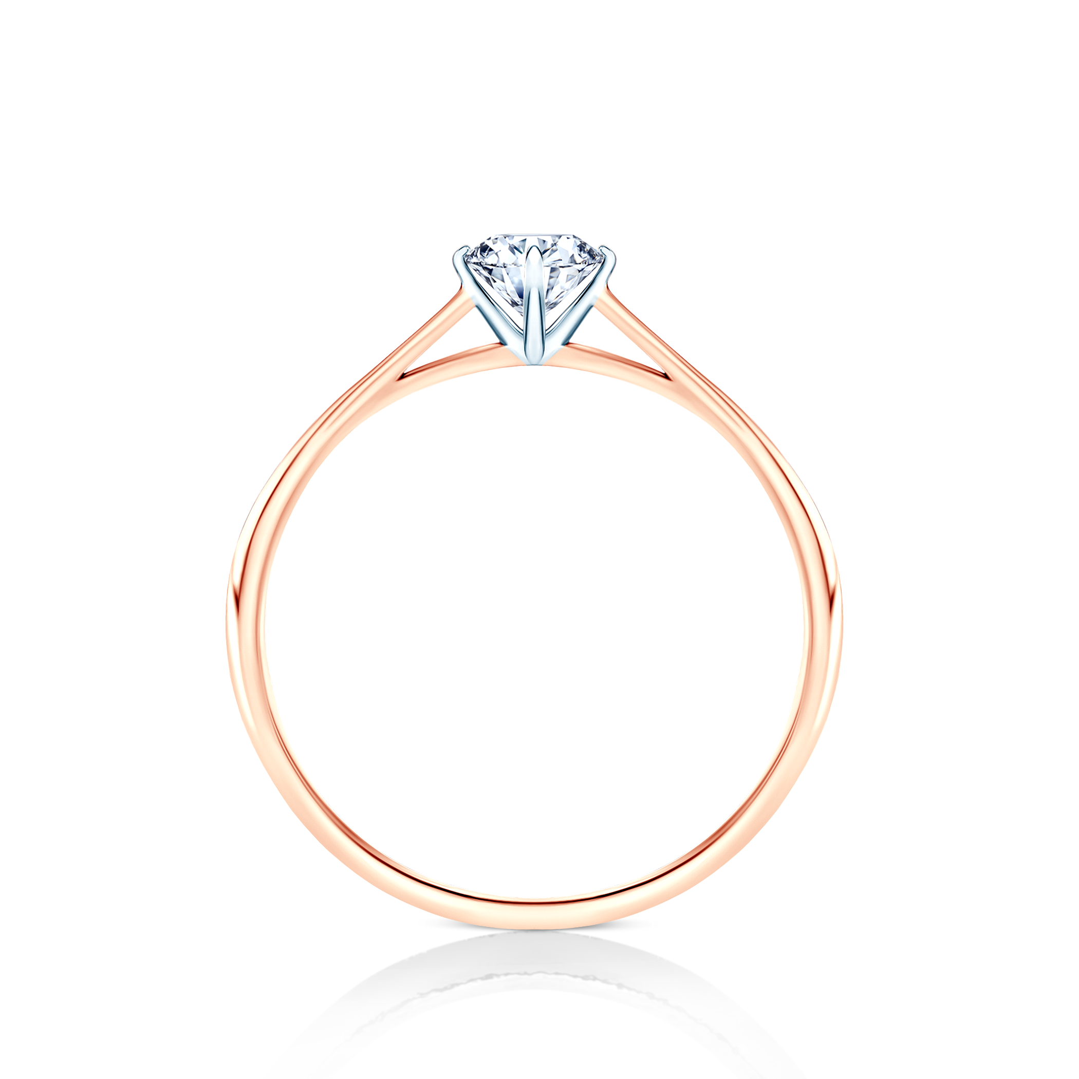 Pierścionek zaręczynowy The Light: dwukolorowe złoto, diament laboratoryjny