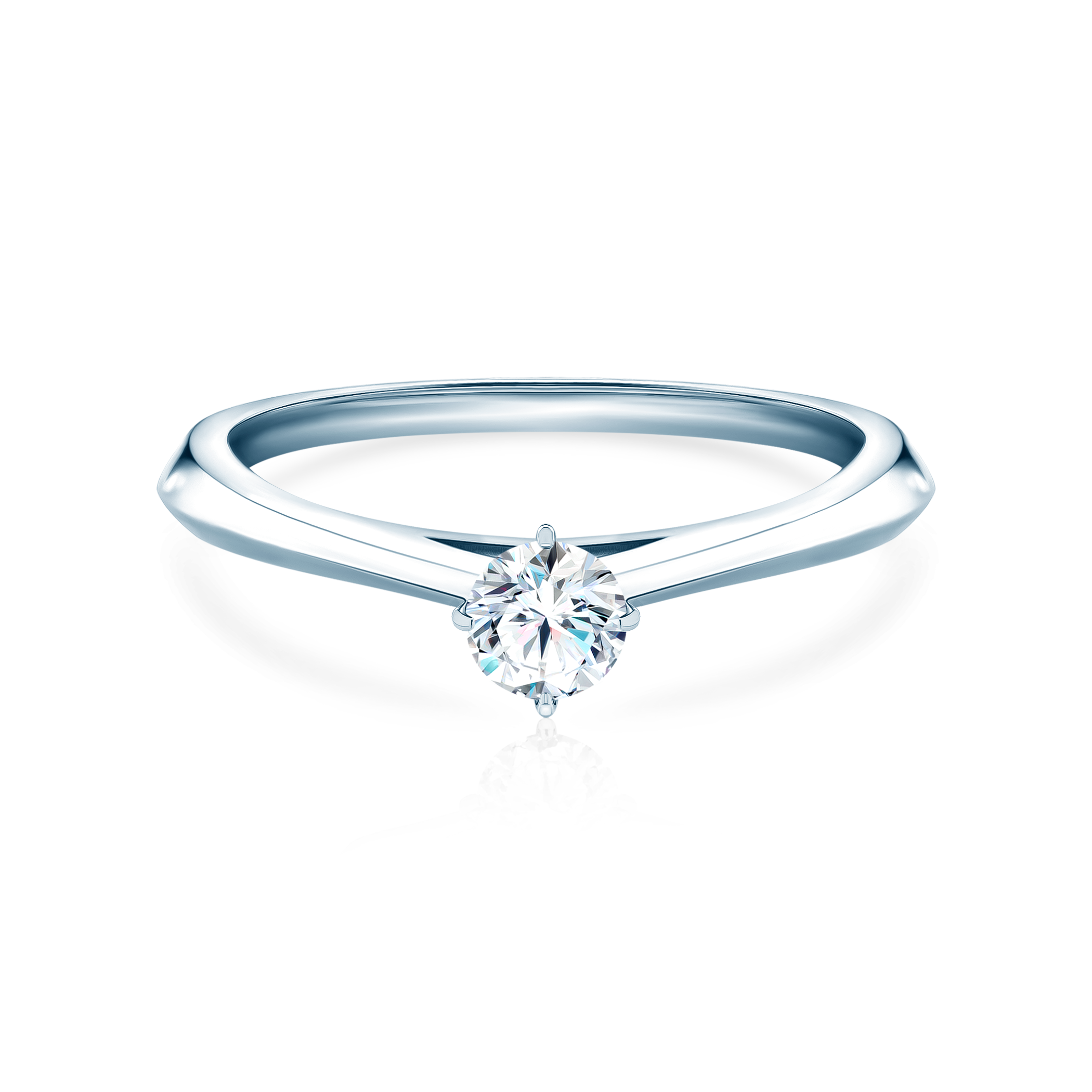 Pierścionek zaręczynowy The Light: białe złoto, diament laboratoryjny