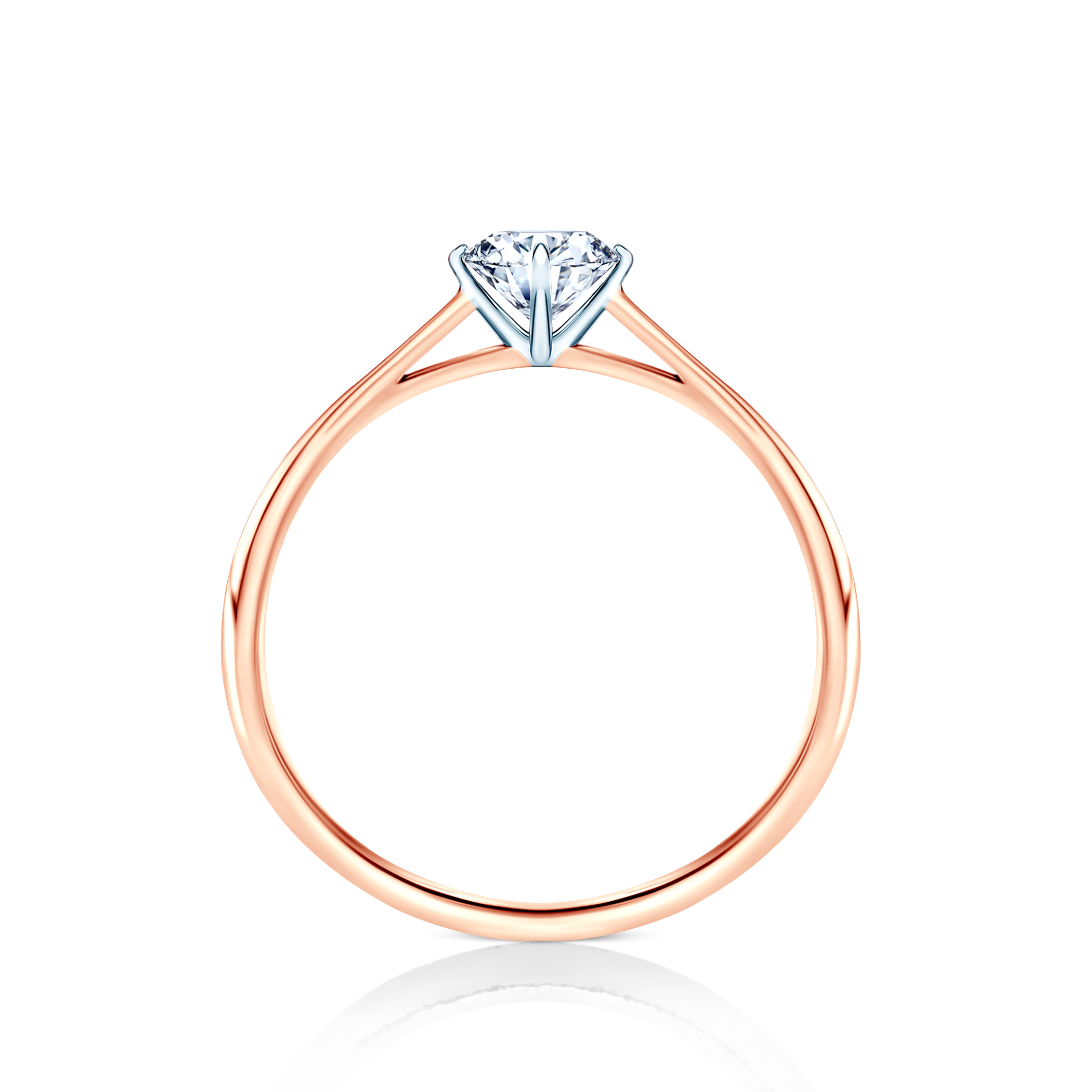 Verlobungsring The Light: zweifarbiges Gold, Labordiamant - 3