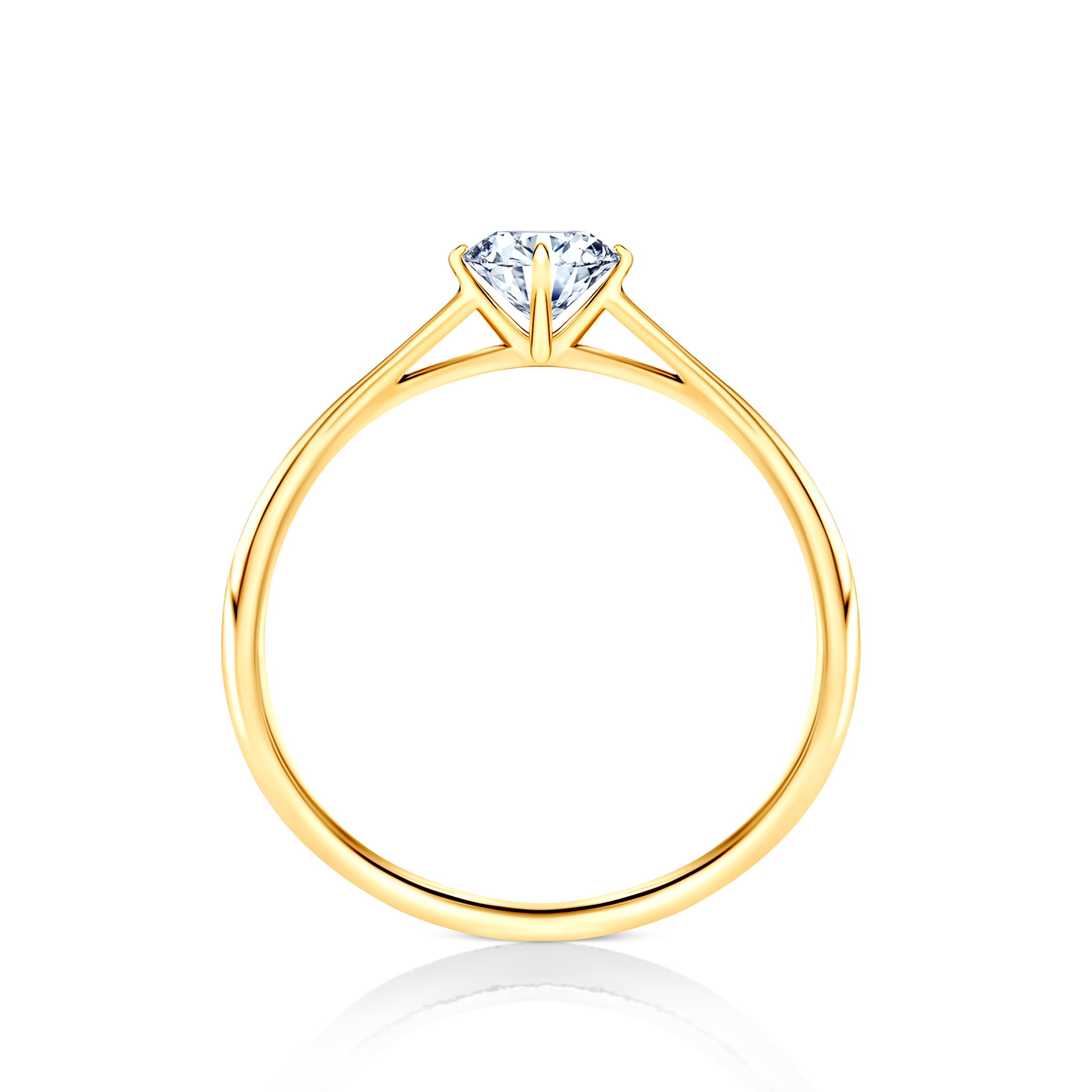 Pierścionek zaręczynowy The Light: złoty, diament laboratoryjny