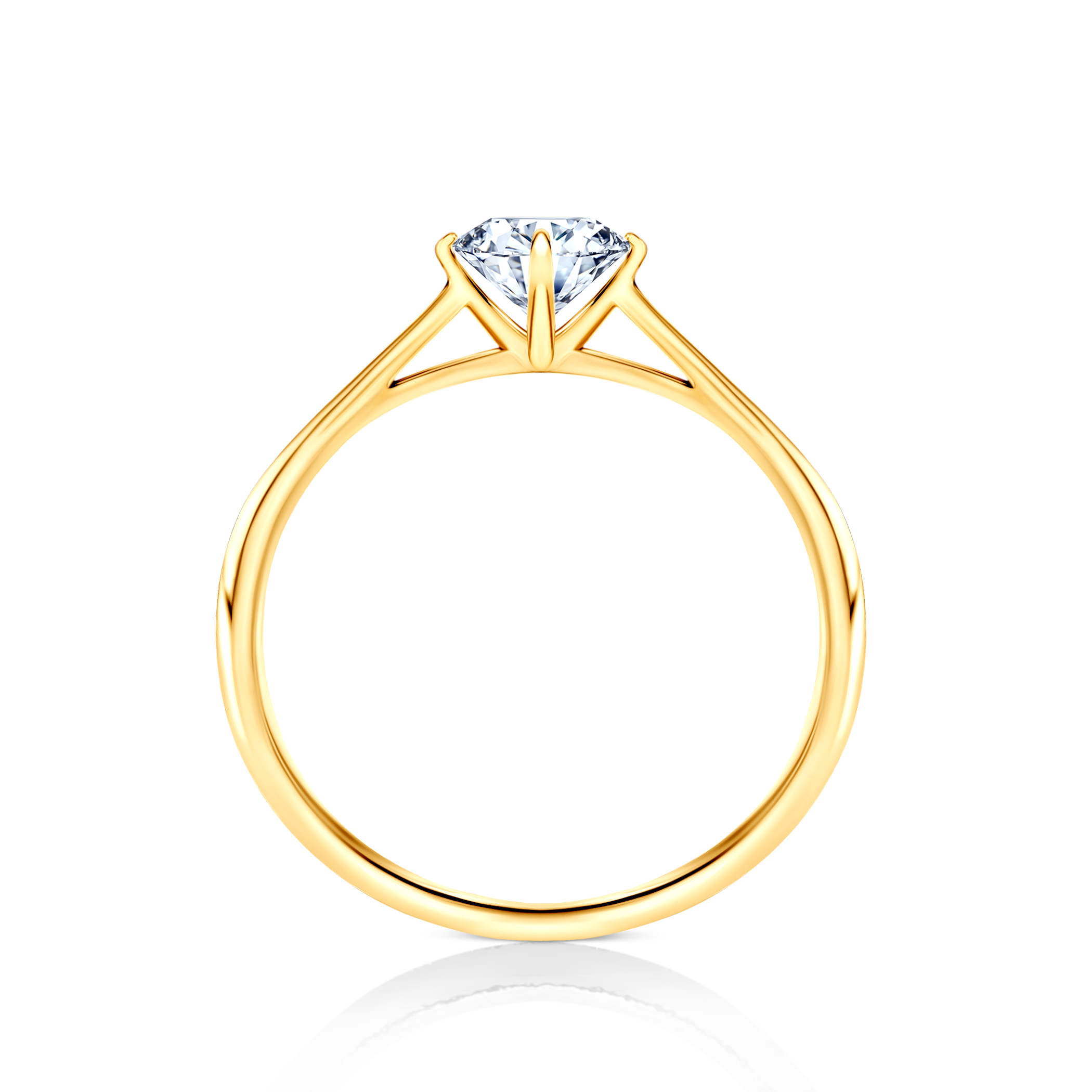 Pierścionek zaręczynowy The Light: złoty, diament laboratoryjny