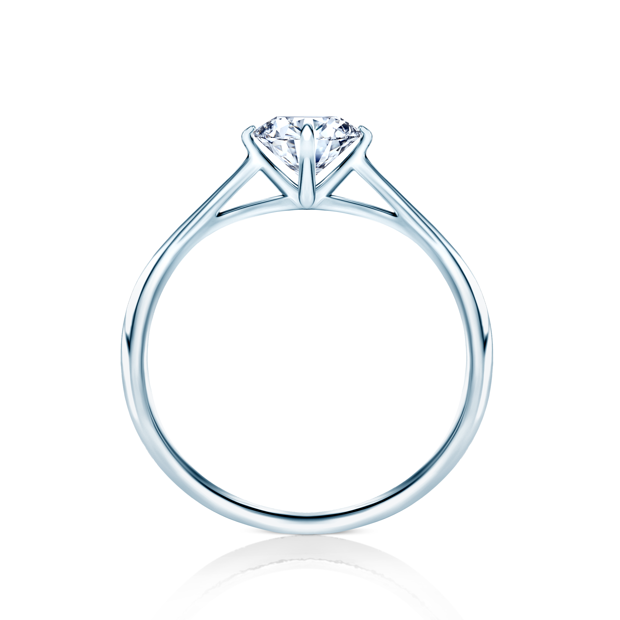 Pierścionek zaręczynowy The Light: białe złoto, diament laboratoryjny - 3