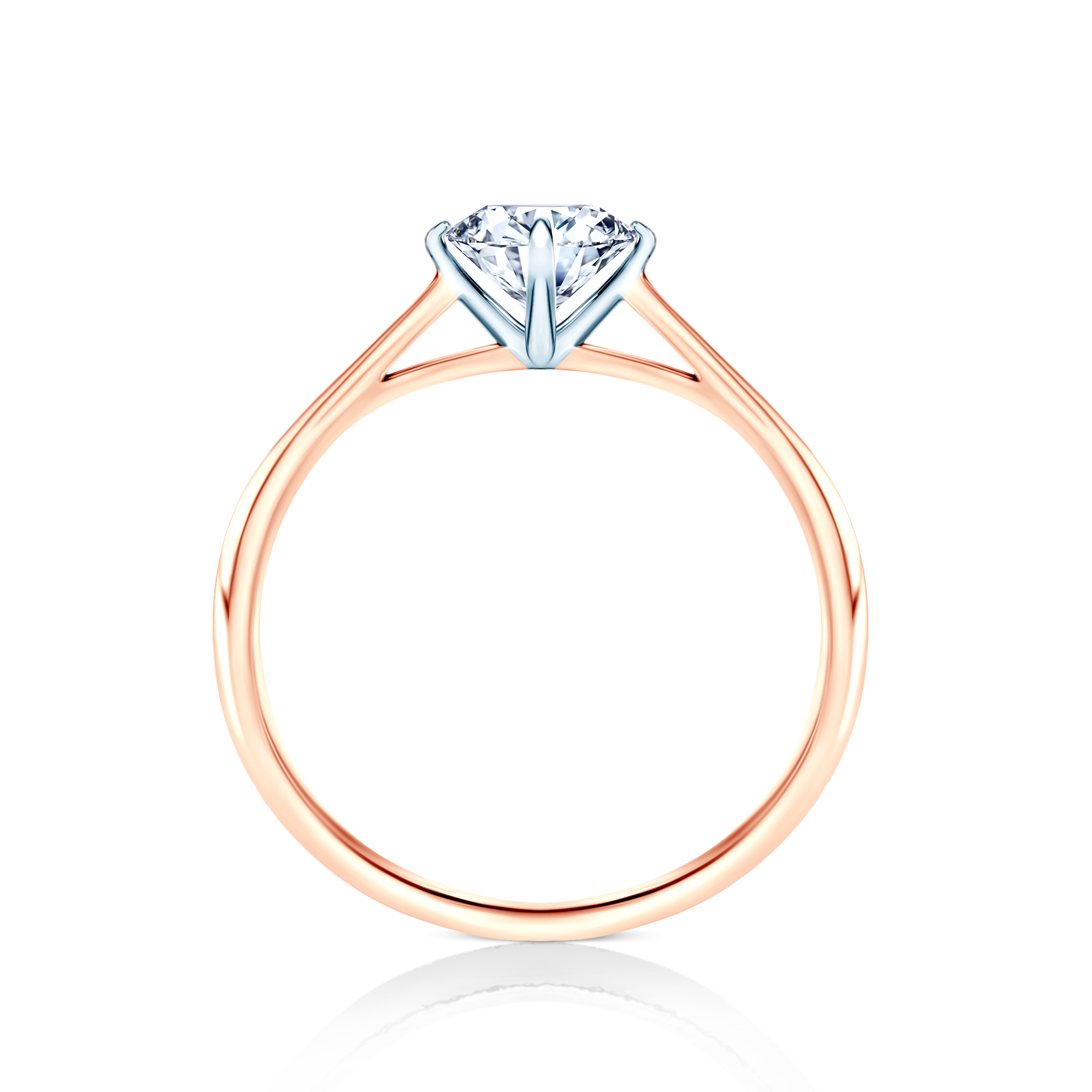 Pierścionek zaręczynowy The Light: dwukolorowe złoto, diament laboratoryjny - 3