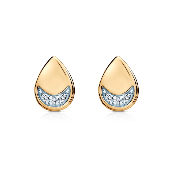 SAVICKI teardrop earrings: gold, diamonds