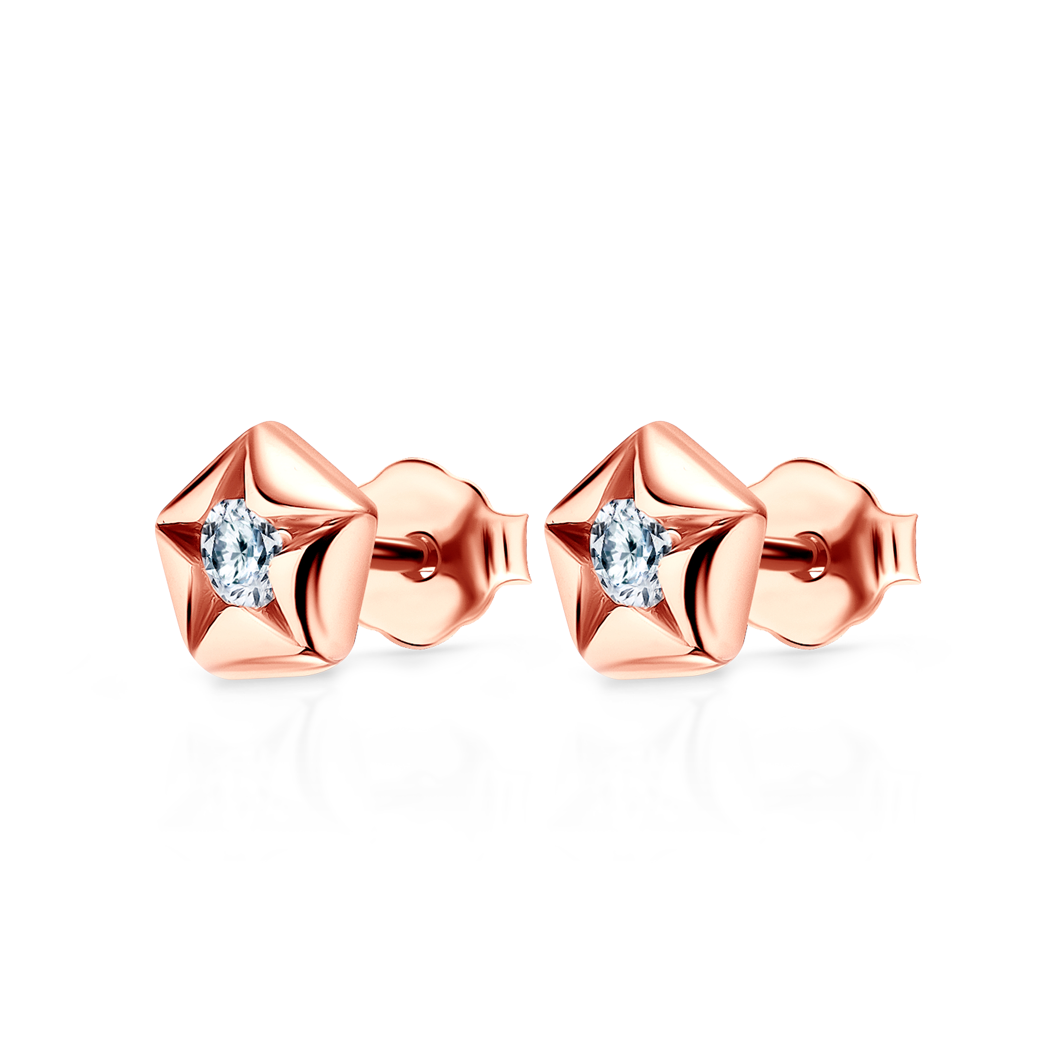 Ohrringe Sterne Savicki: Silber Vergoldet, Zirkonia - 3