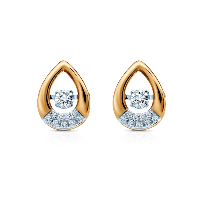 Náušnice slzičky SAVICKI: zlaté, diamanty