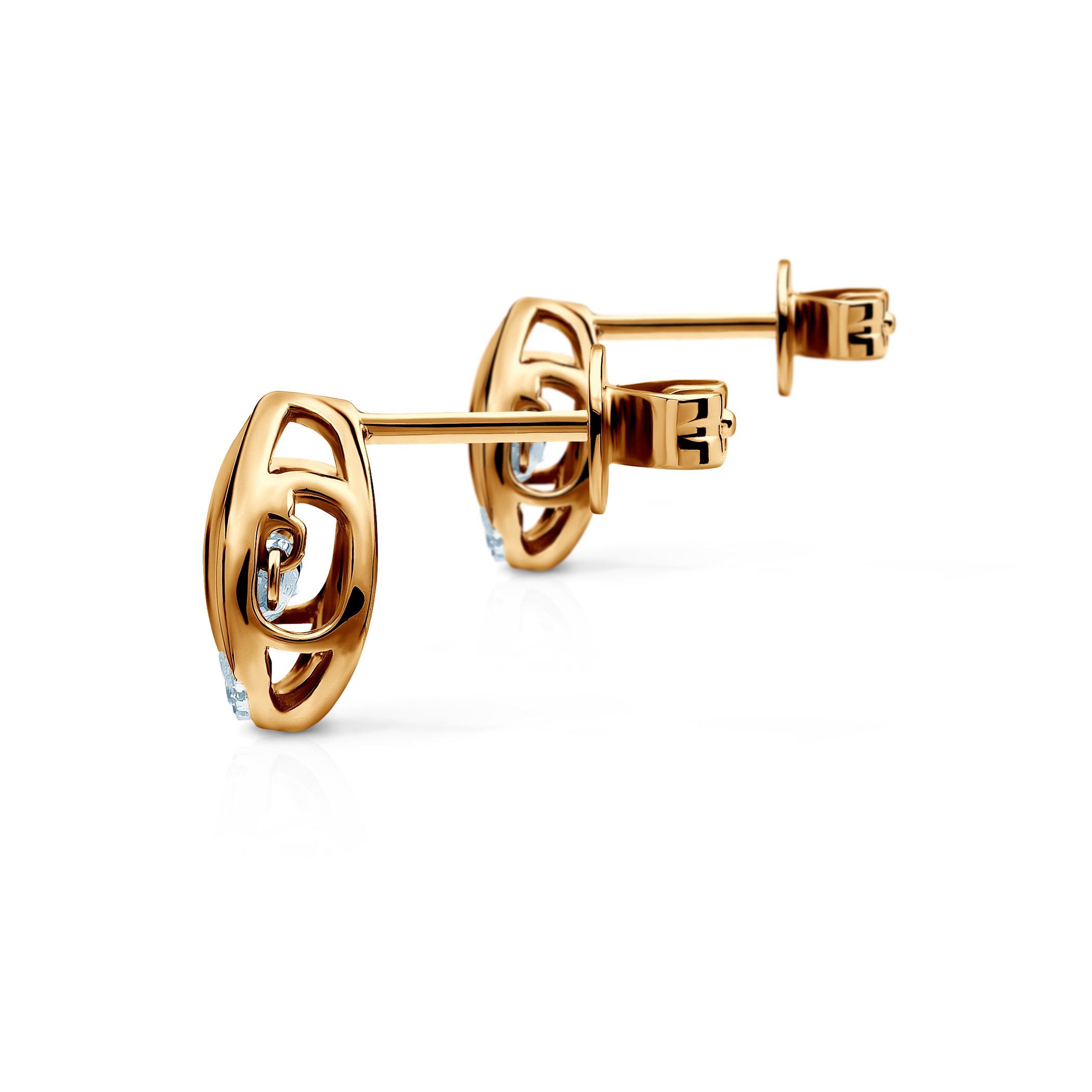 Kolczyki łezki Savicki: złote, diamenty