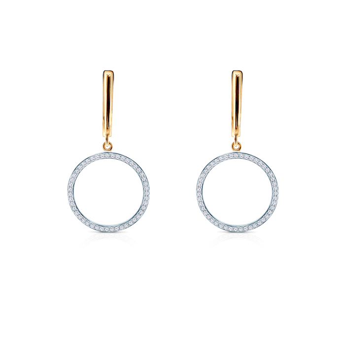 Kolczyki Savicki: dwukolorowe złoto , diamenty