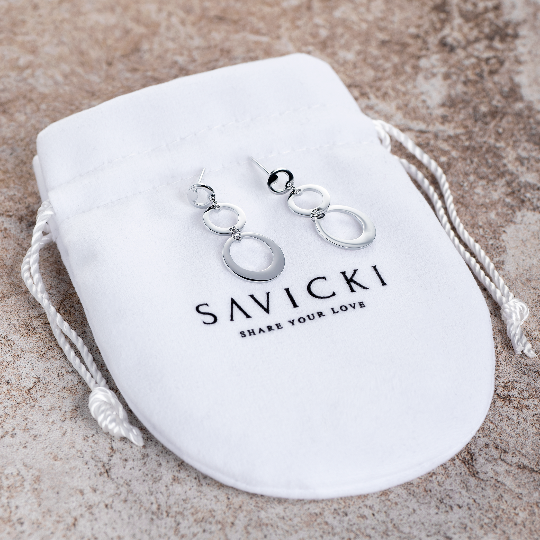 Kolczyki koła Savicki: srebrne - 5