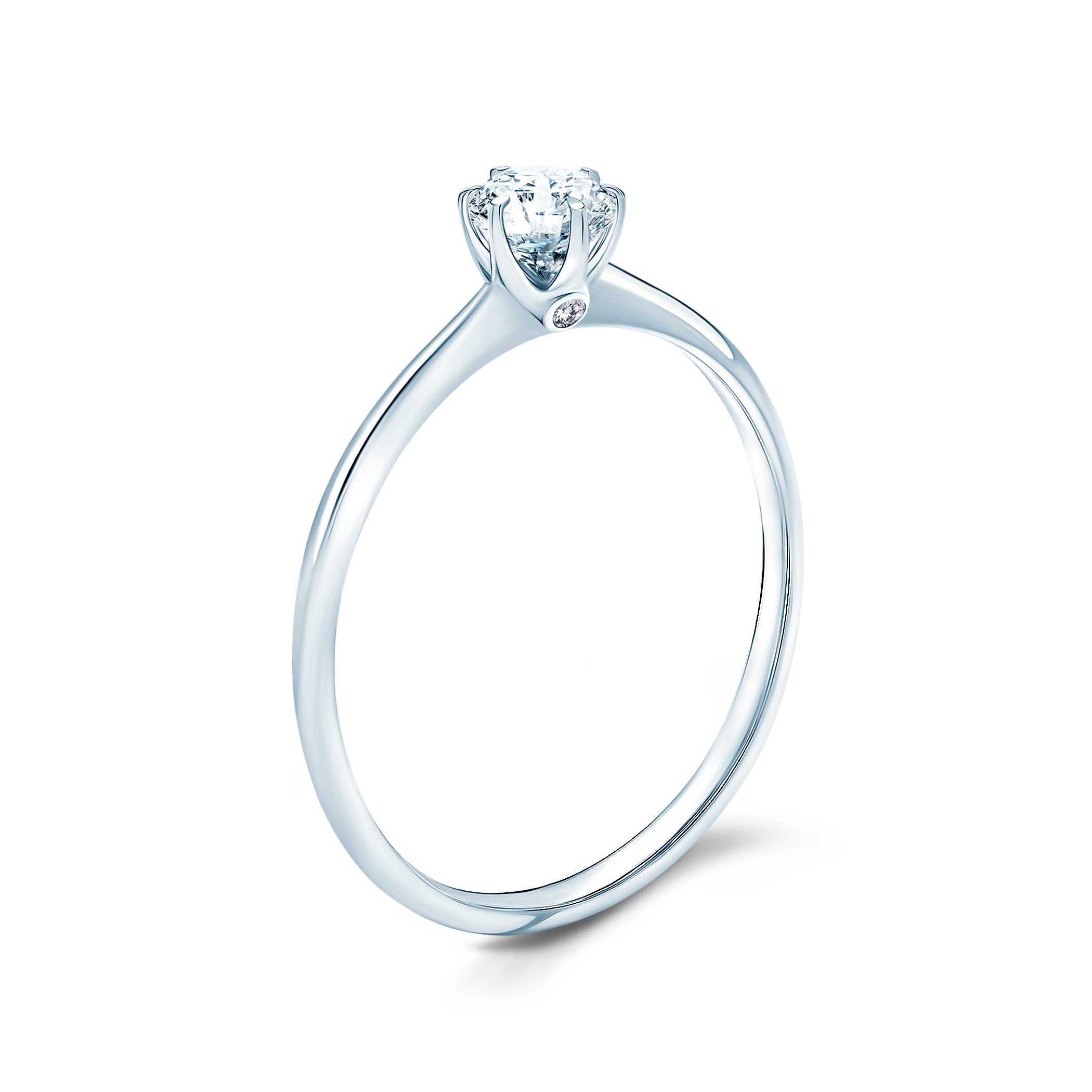 Pierścionek zaręczynowy The Journey: białe złoto, diament laboratoryjny