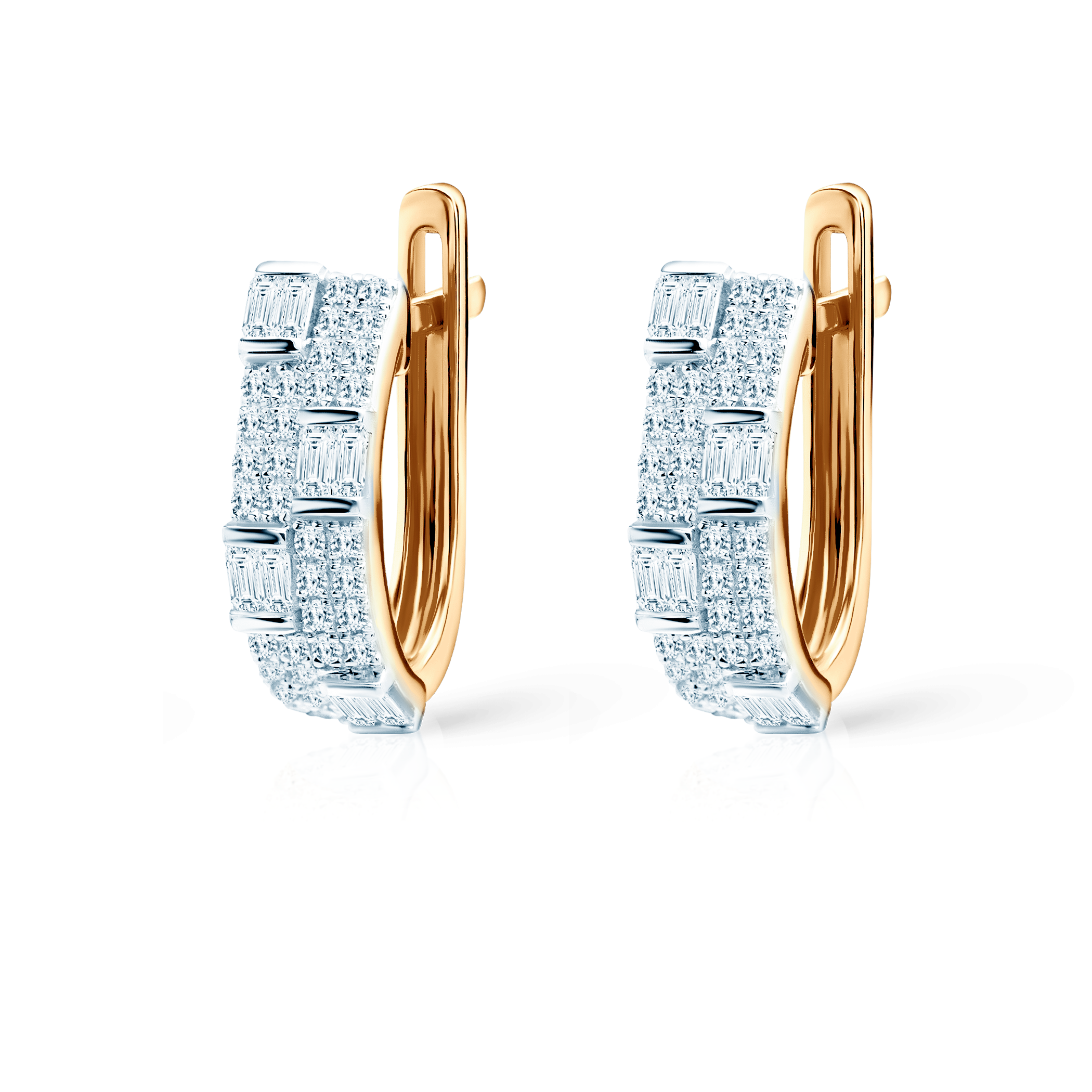 Kolczyki Savicki: złote, diamenty - 3