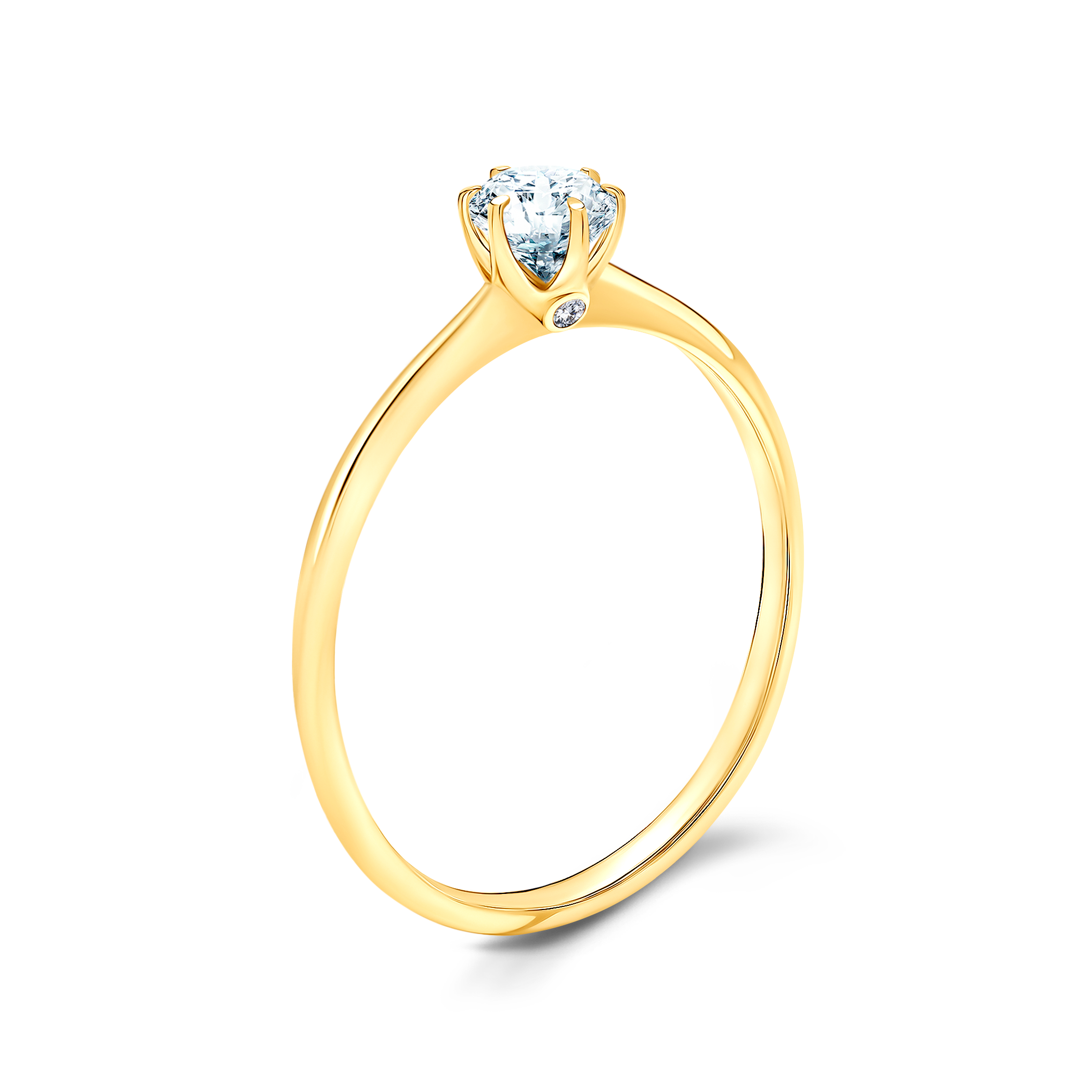 Pierścionek zaręczynowy The Journey: złoty, diament laboratoryjny