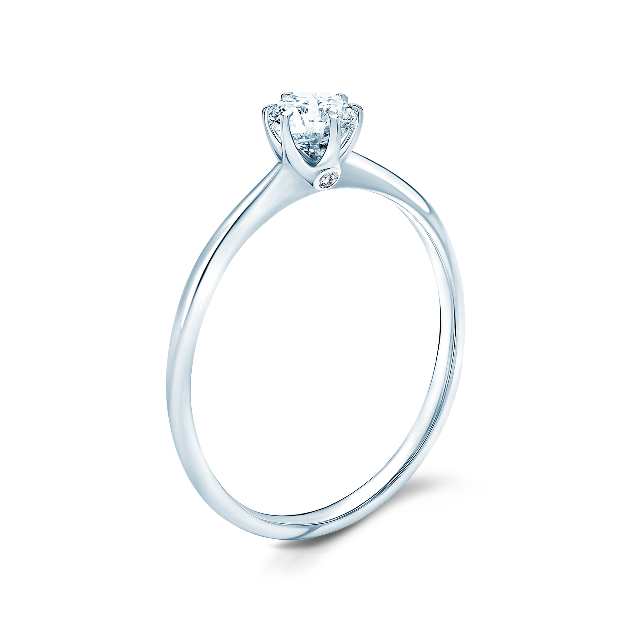 Pierścionek zaręczynowy The Journey: białe złoto, diament laboratoryjny
