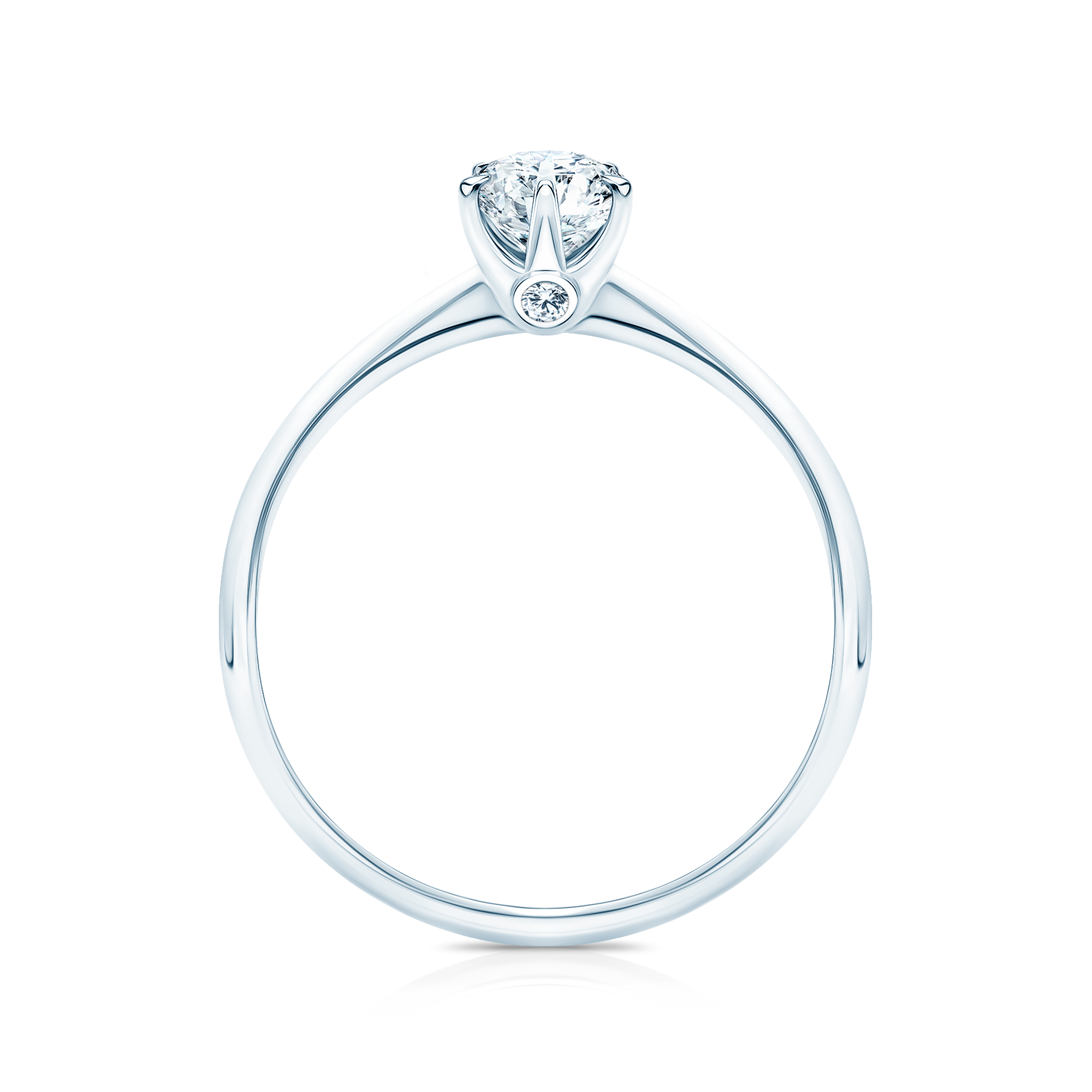 Pierścionek zaręczynowy The Journey: białe złoto, diament laboratoryjny - 3