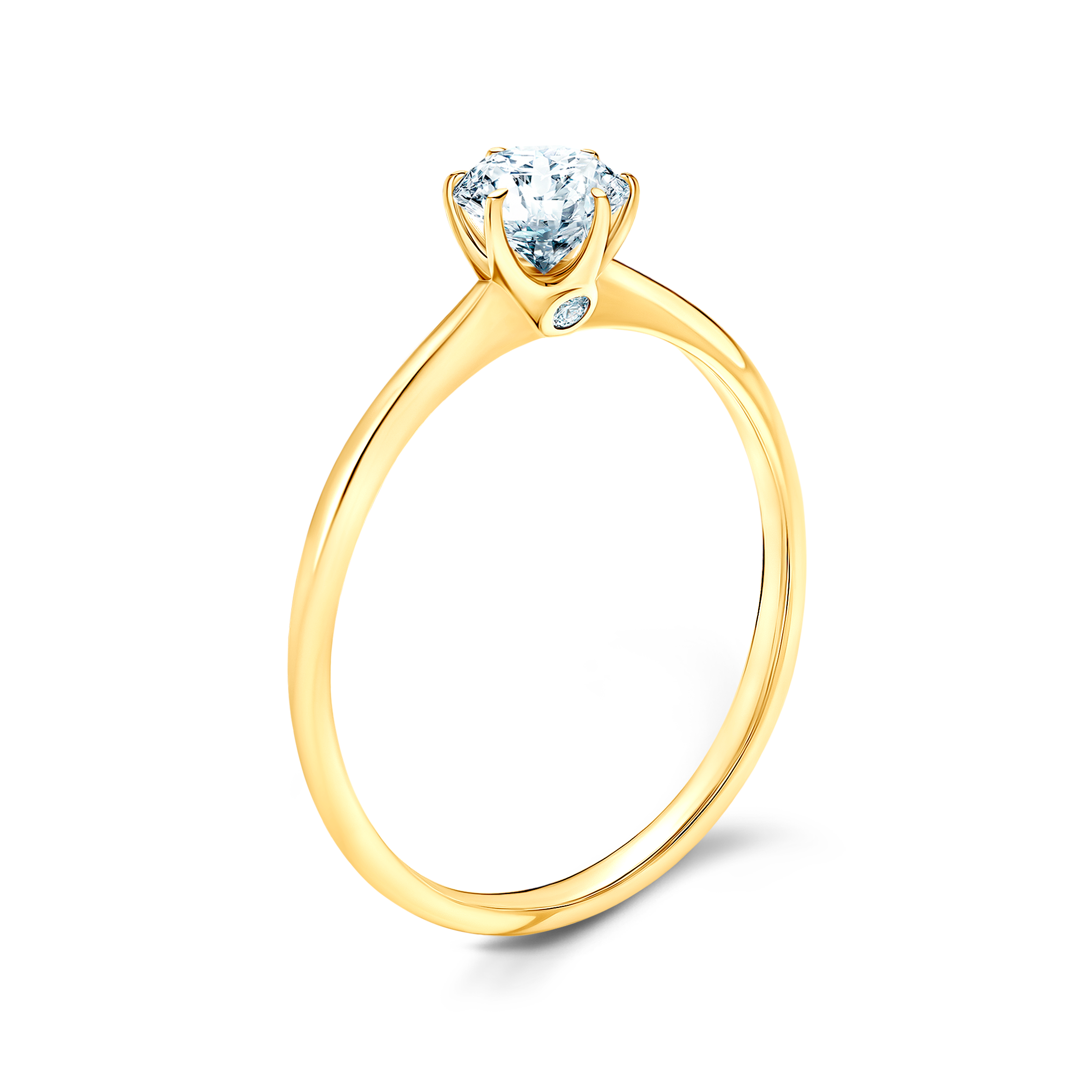 Pierścionek zaręczynowy The Journey: złoty, diament laboratoryjny