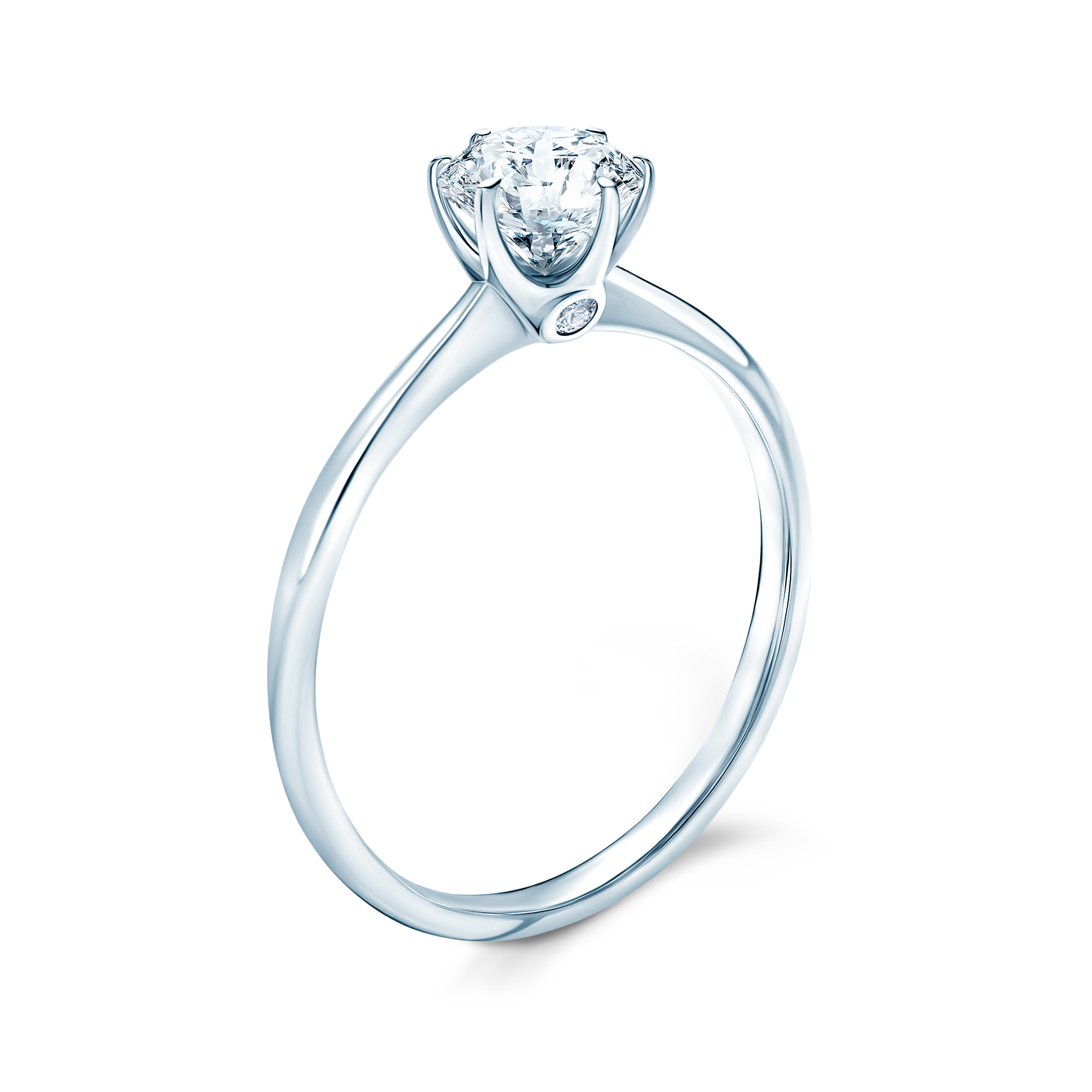 Pierścionek zaręczynowy The Journey: białe złoto, diament laboratoryjny