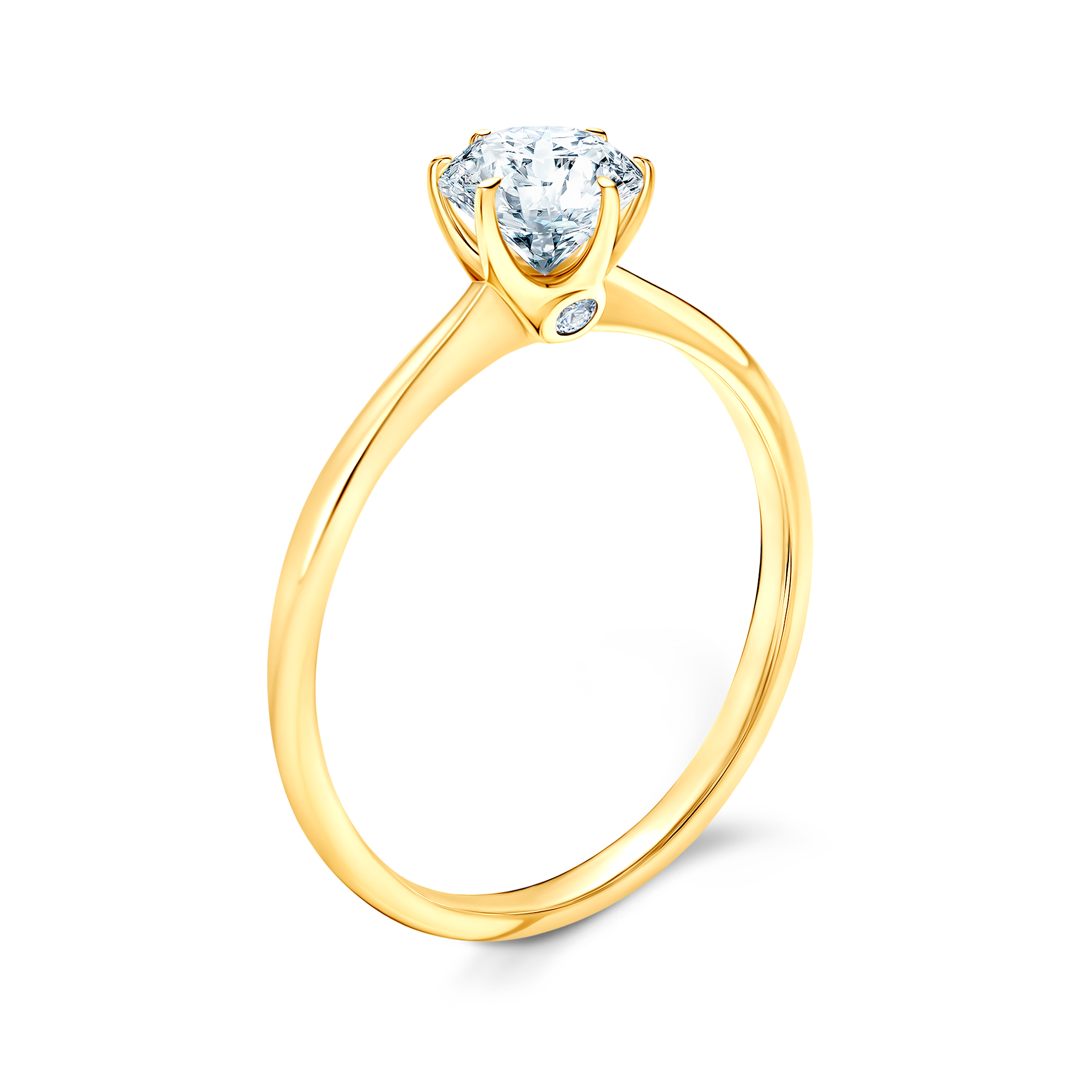 Pierścionek zaręczynowy The Journey: złoty, diament laboratoryjny