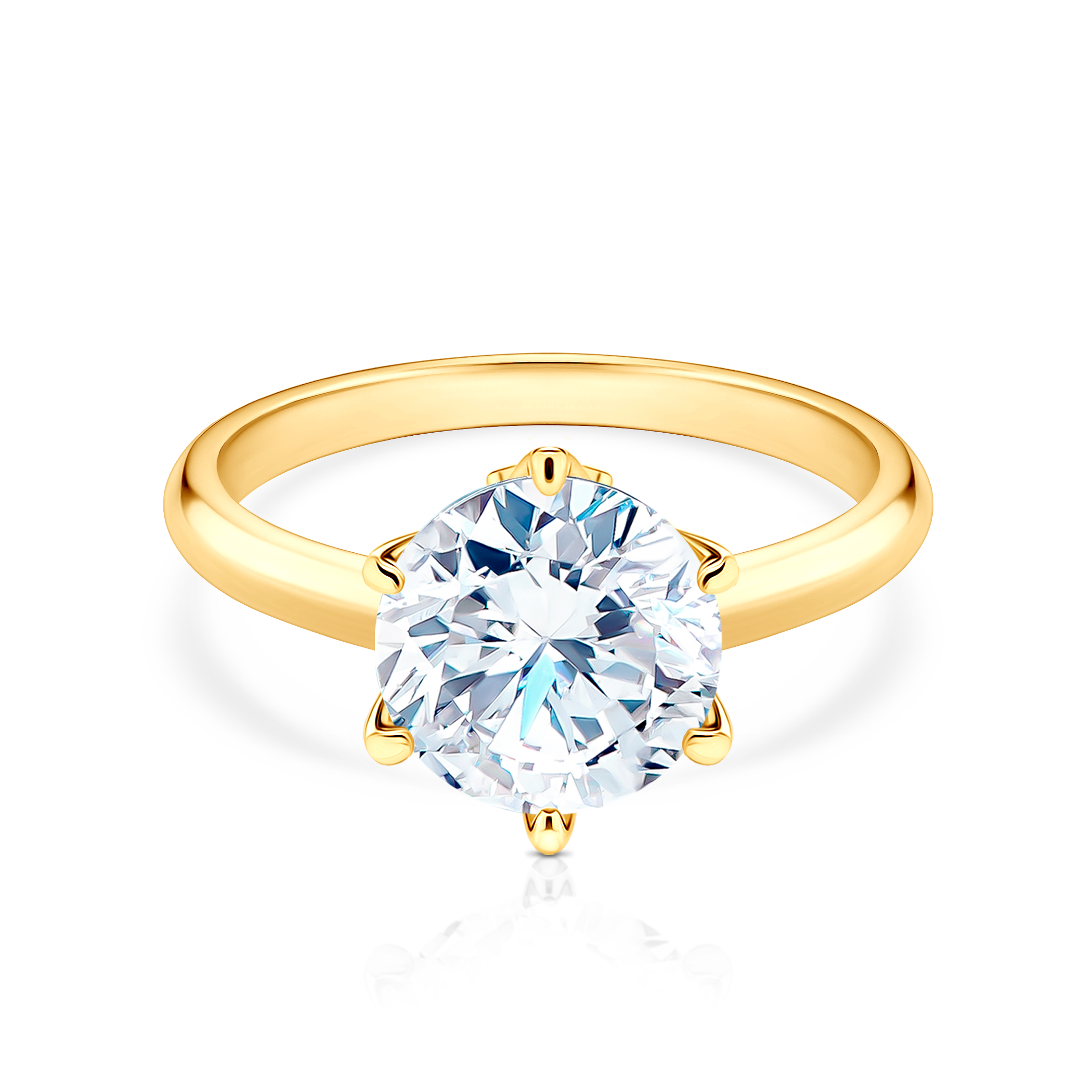 Pierścionek zaręczynowy The Journey: złoty, diament laboratoryjny