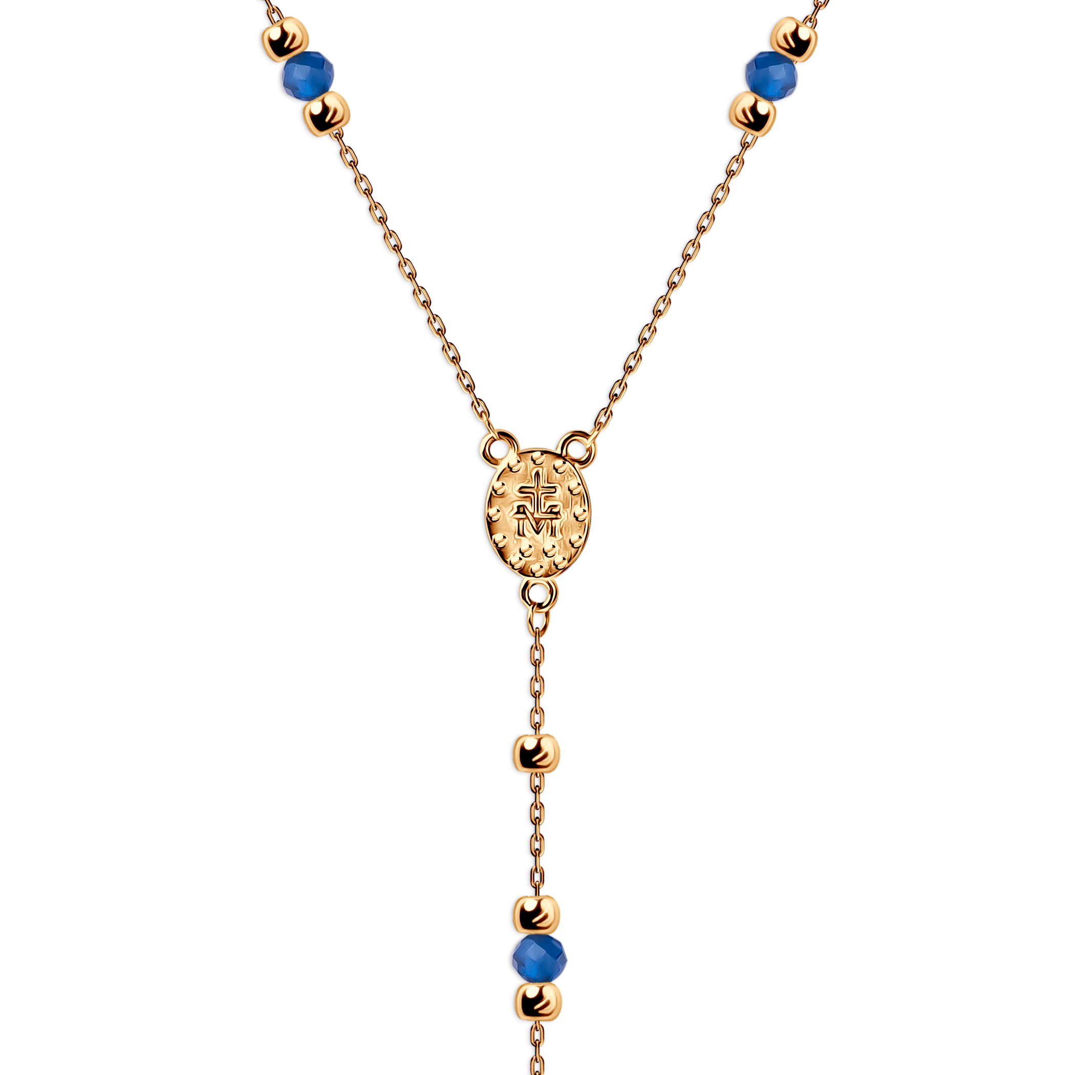 Naszyjnik krzyżyk Savicki: złoty 585, cyrkonie