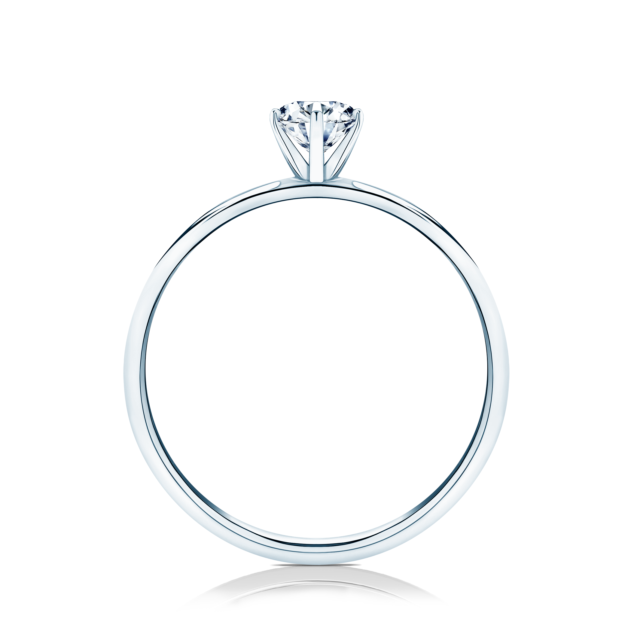 Pierścionek zaręczynowy SAVICKI: białe złoto, diament laboratoryjny