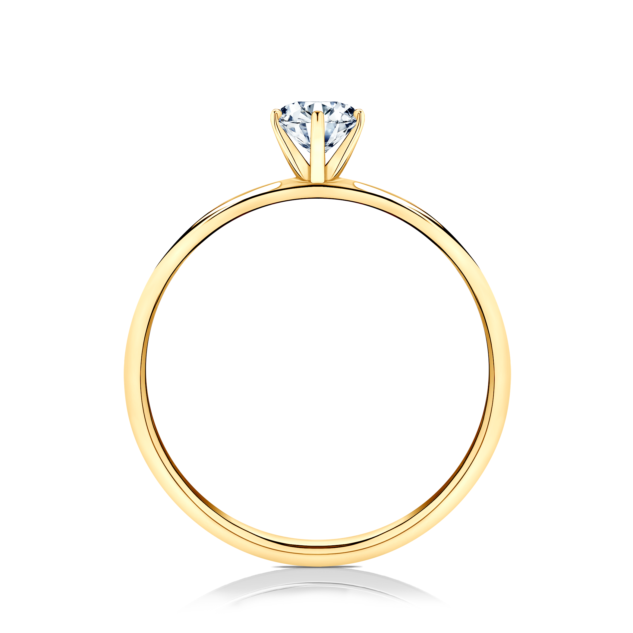 Pierścionek zaręczynowy SAVICKI: złoty, diament laboratoryjny