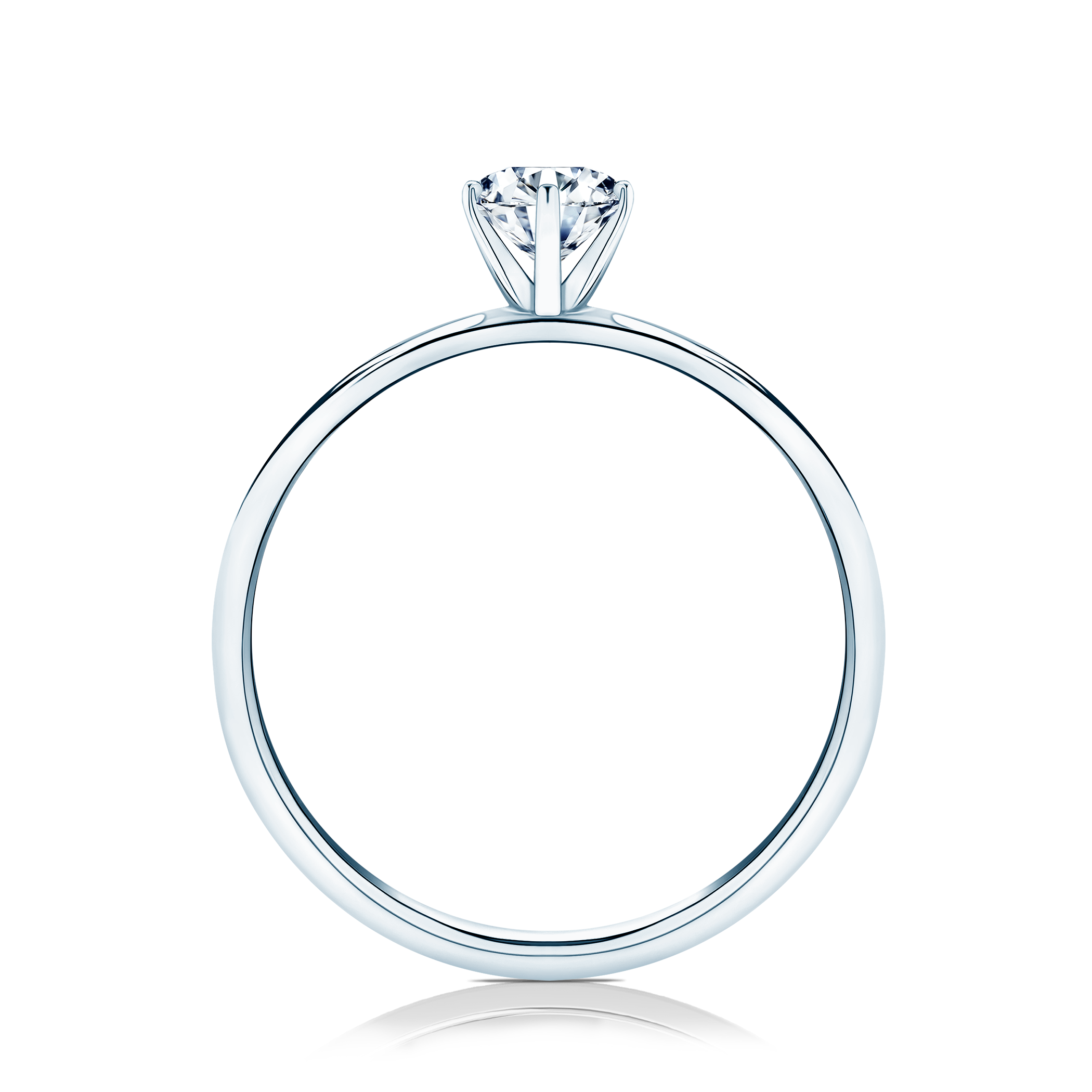 Pierścionek zaręczynowy SAVICKI: białe złoto, diament laboratoryjny